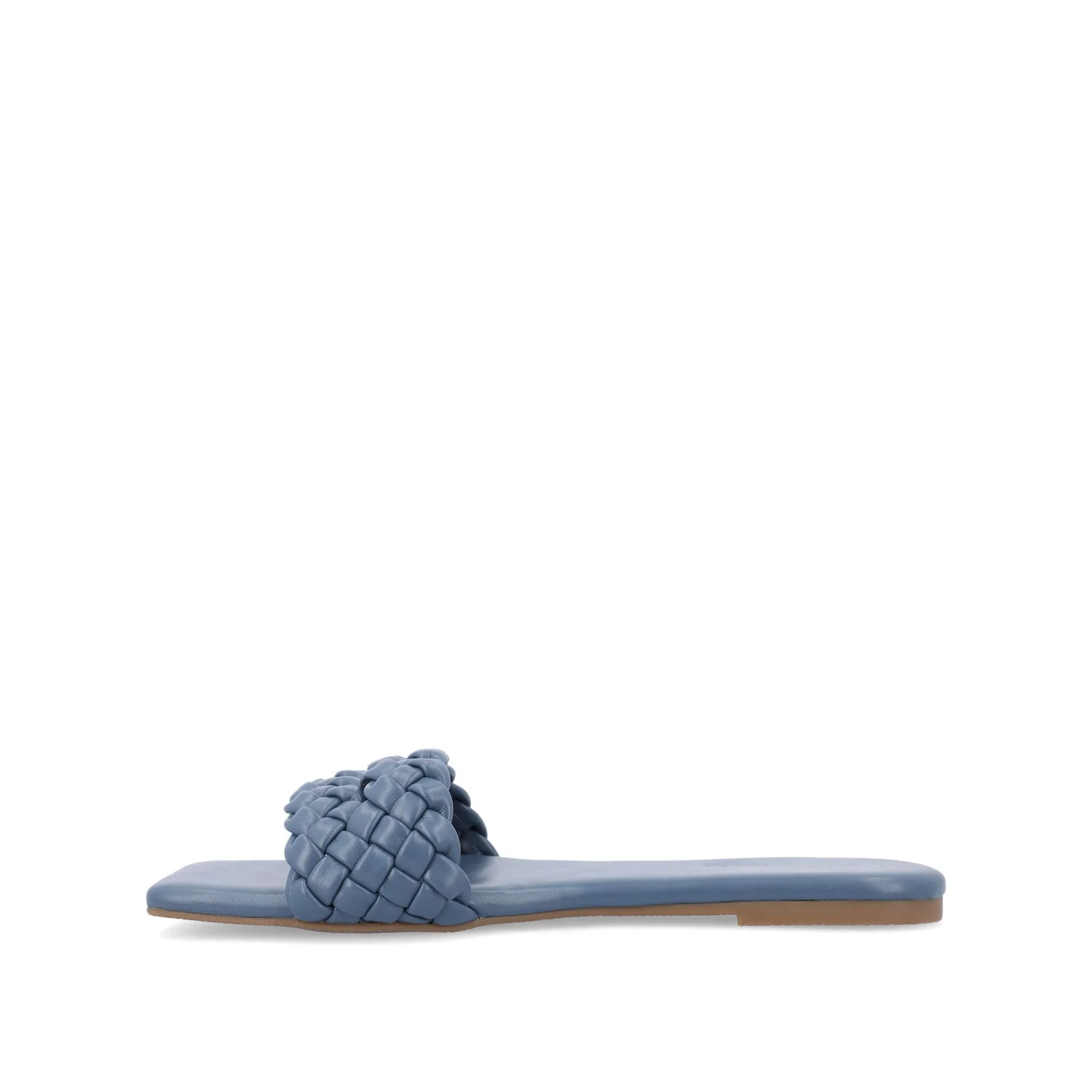 SAWYERR VEGAN LEATHER SLIDE SANDALS IN WIDE - Blue - Image 3