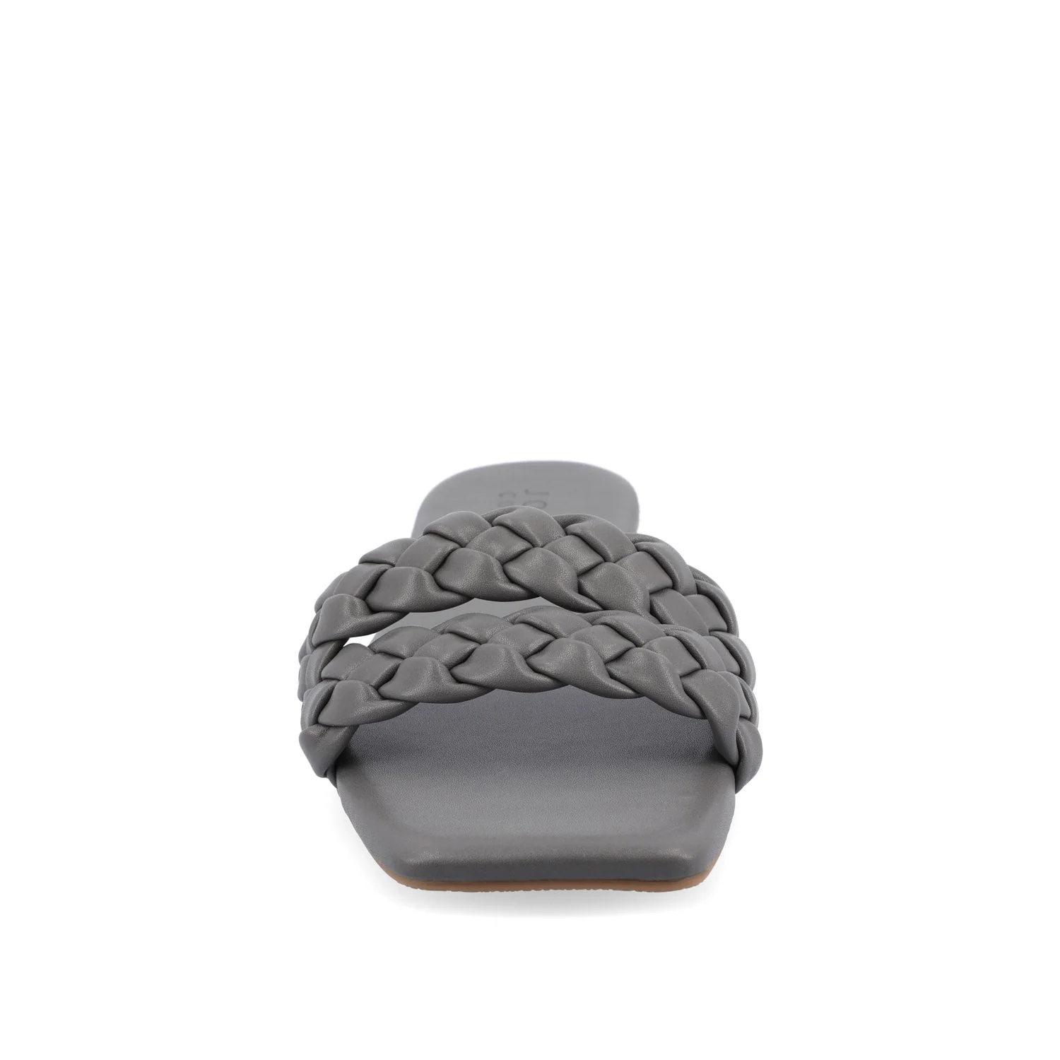 SAWYERR VEGAN LEATHER SLIDE SANDALS IN WIDE - Grey - Image 5