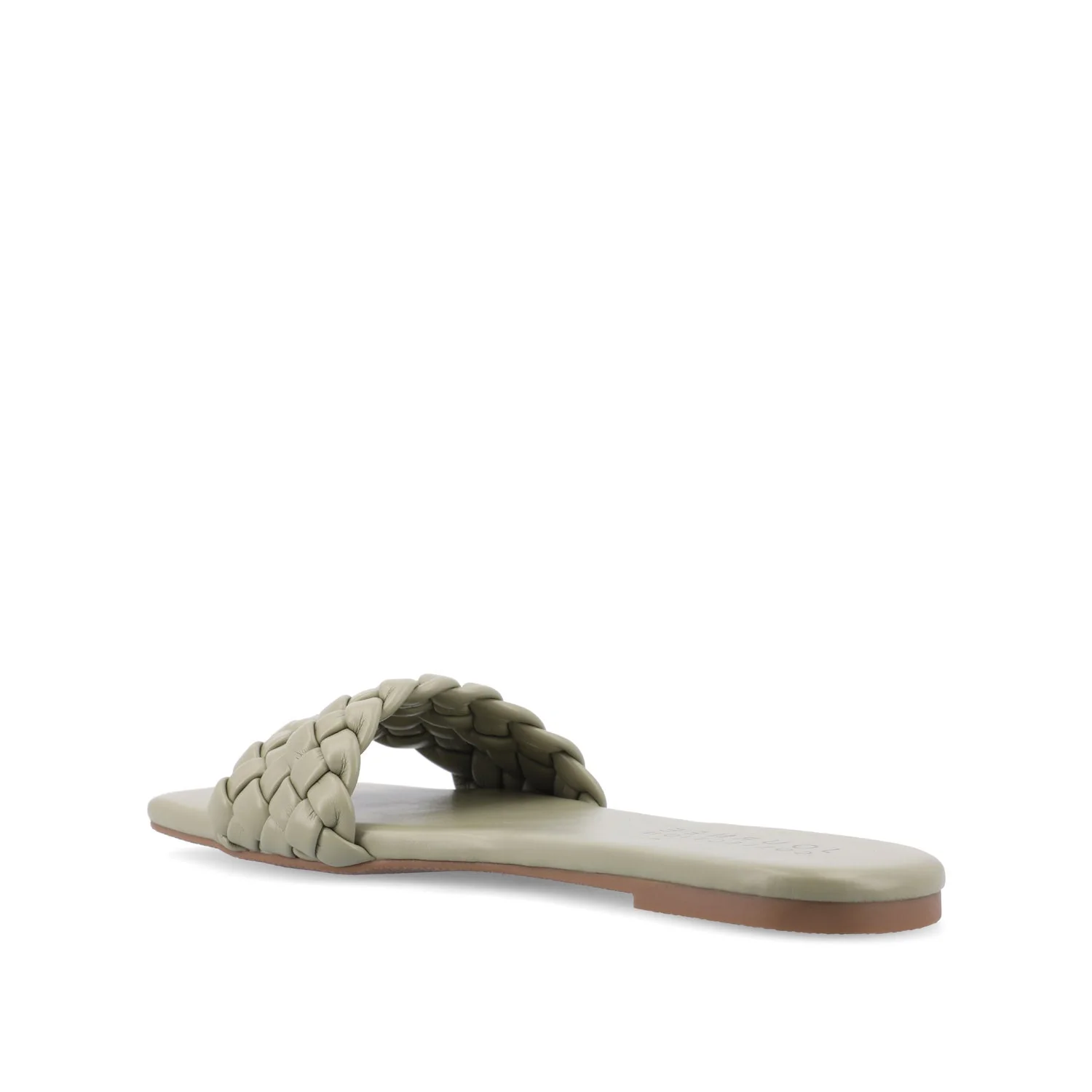 SAWYERR VEGAN LEATHER SLIDE SANDALS IN WIDE - Sage - Image 4