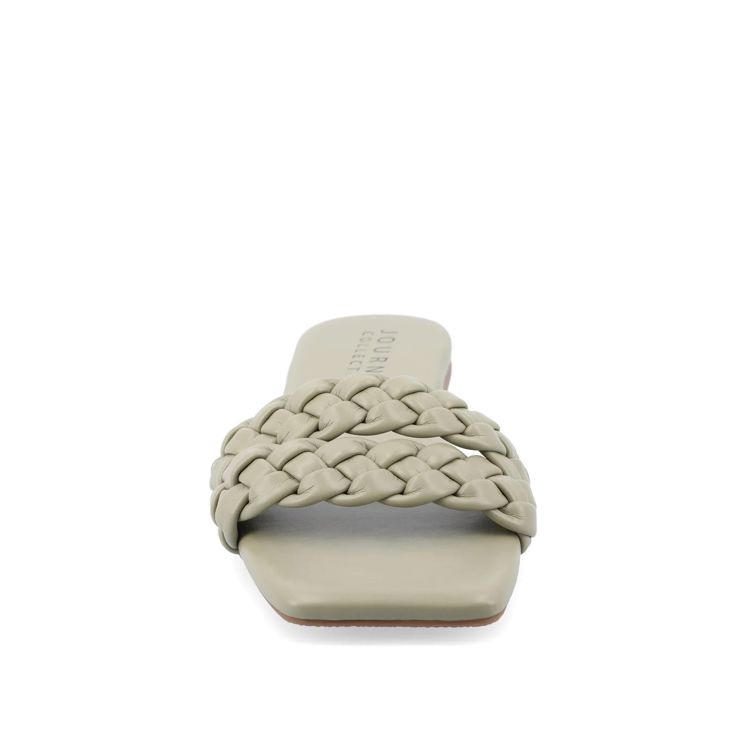 SAWYERR VEGAN LEATHER SLIDE SANDALS IN WIDE - Sage - Image 5