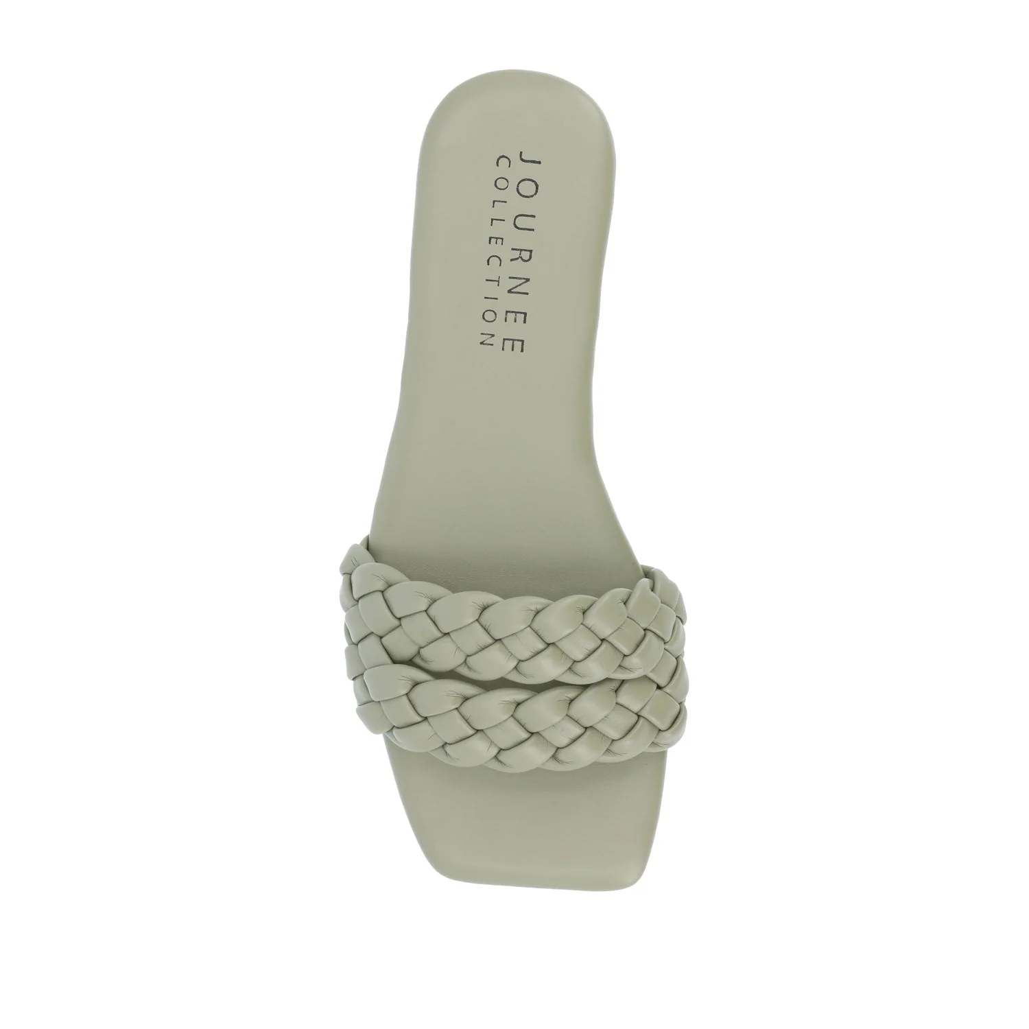 SAWYERR VEGAN LEATHER SLIDE SANDALS IN WIDE - Sage - Image 6