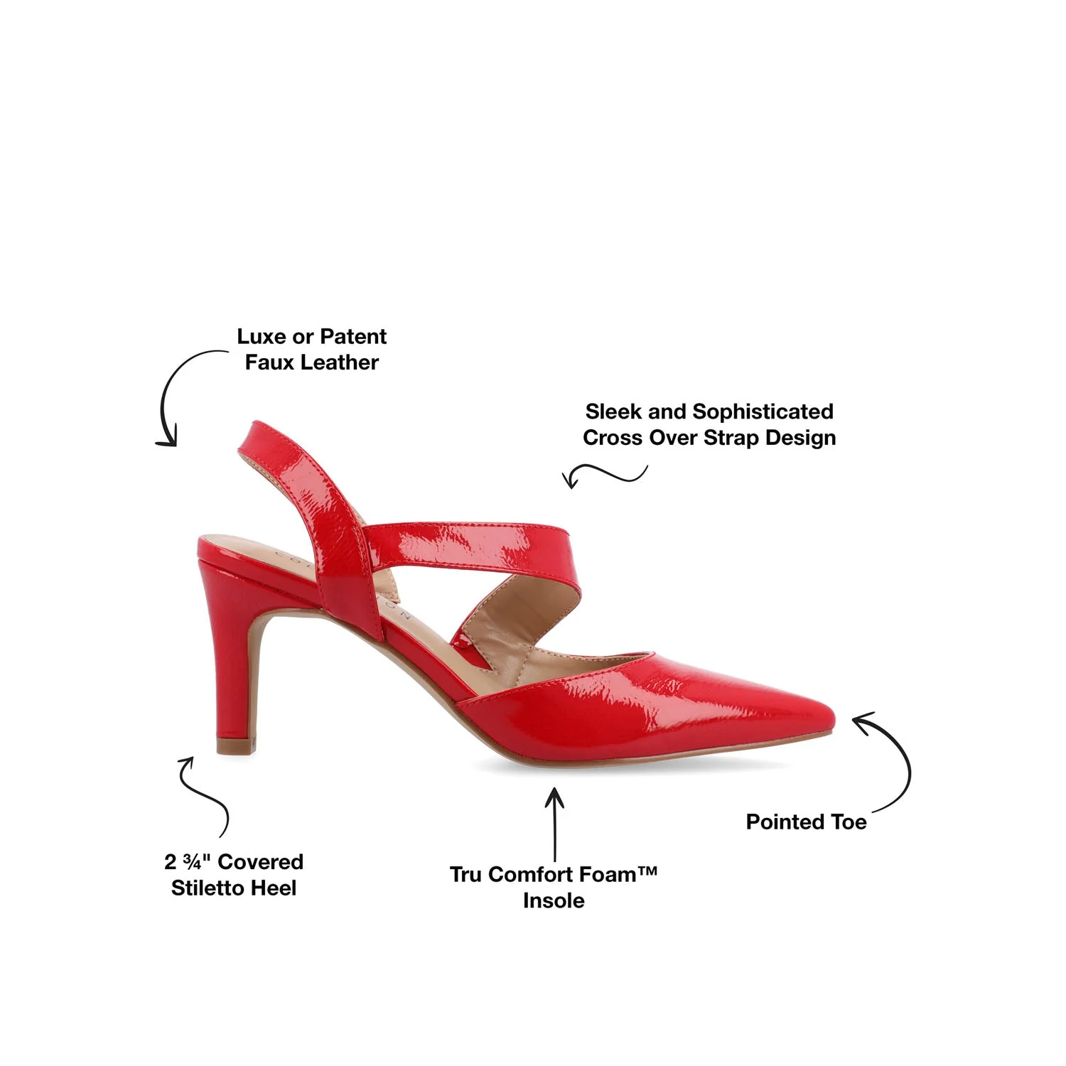 SCARLETT STILETTO HEELS IN PATENT - Red - Image 9