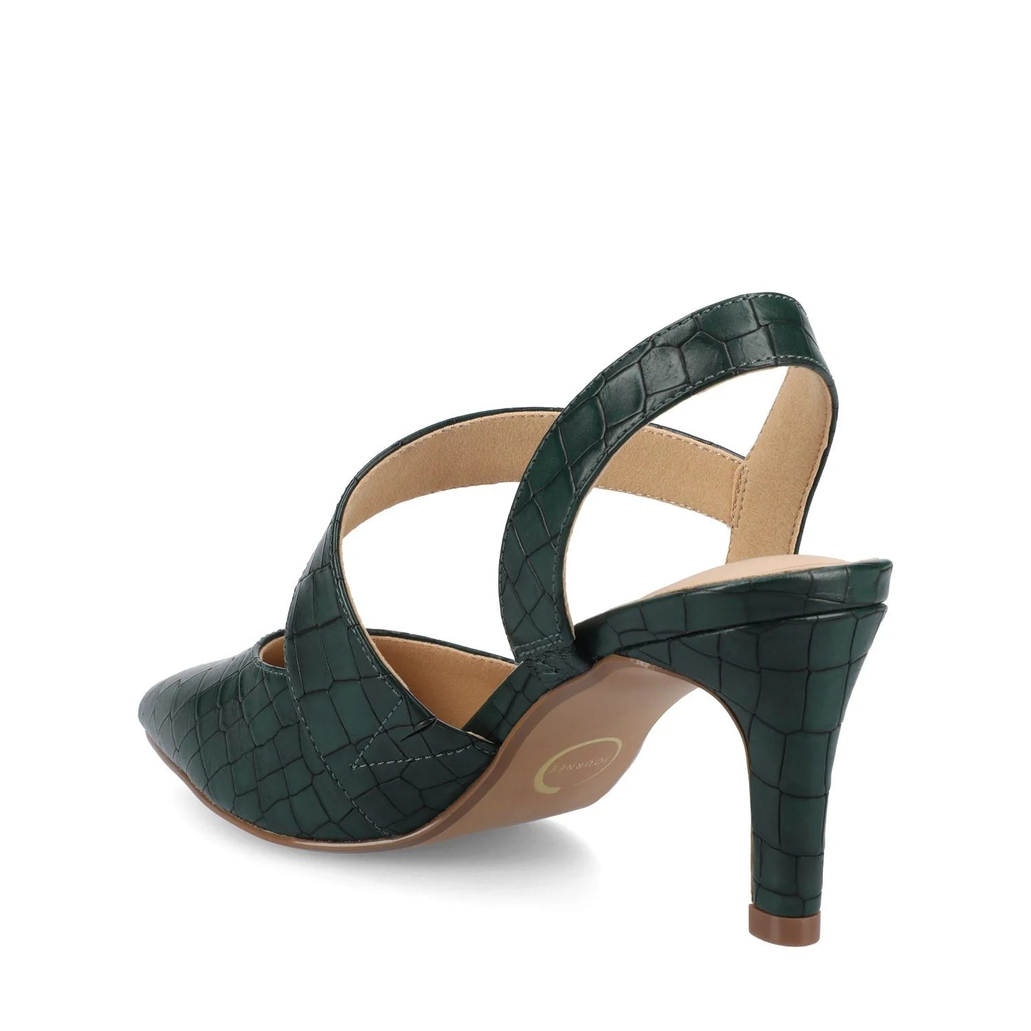 SCARLETT STILETTO HEELS IN CROCO - Green Croc - Image 3