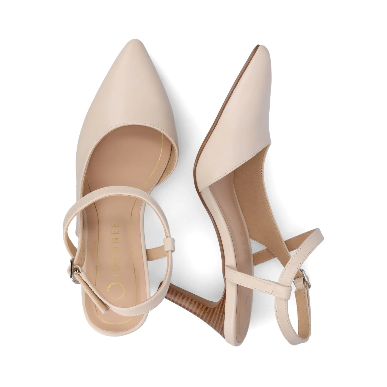 SCIPIO CROSSOVER ANKLE STRAP PUMPS - Bone - Image 3