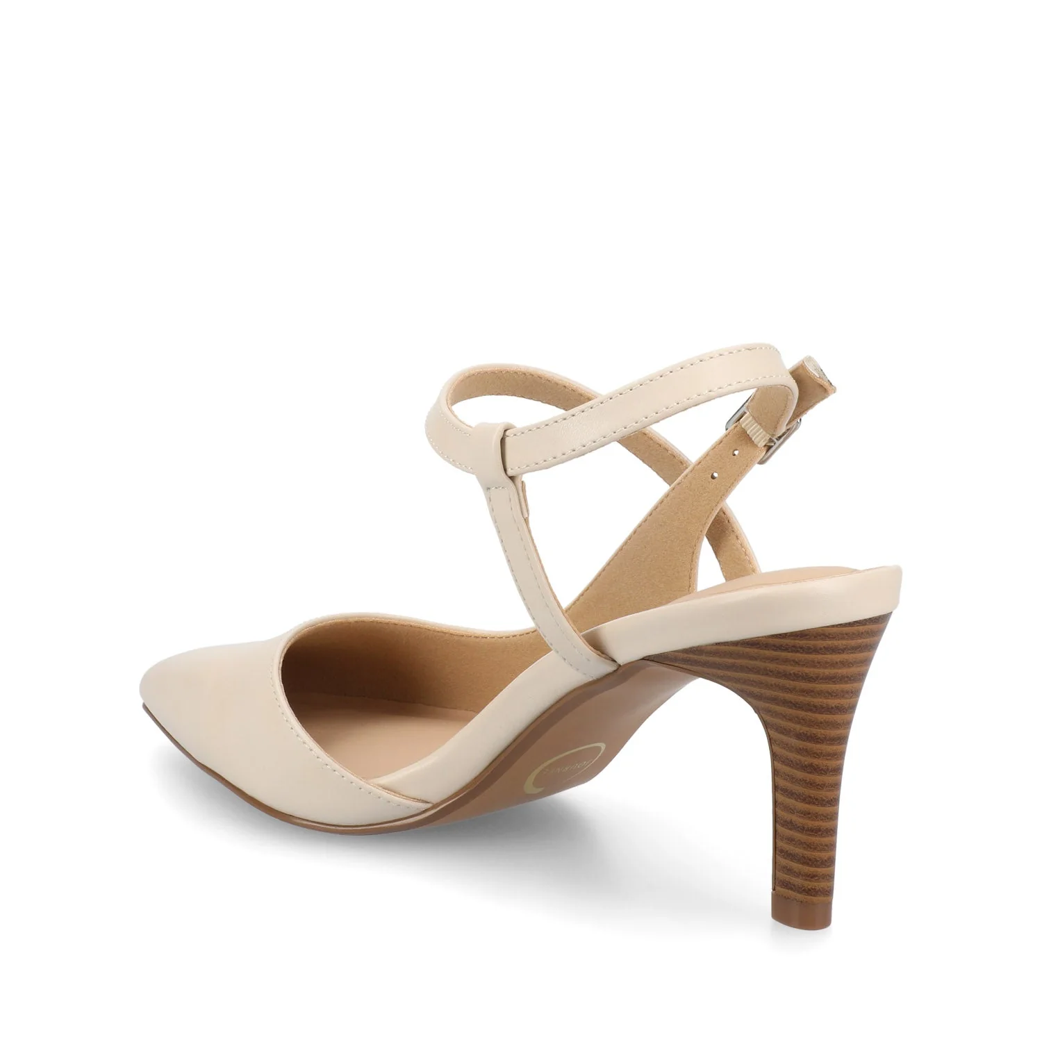 SCIPIO STILETTO PUMP HEELS IN WIDE - Bone PU - Image 4