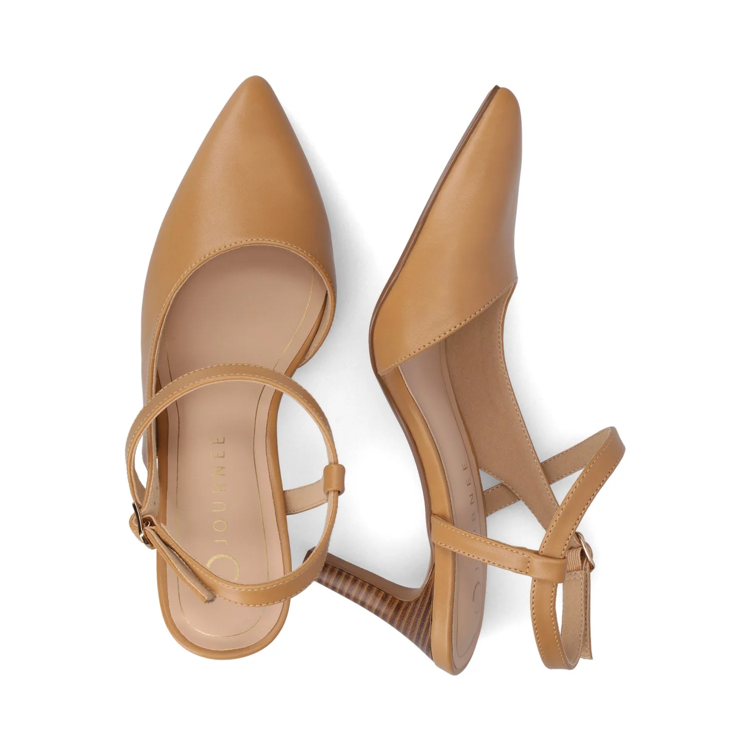 SCIPIO STILETTO PUMP HEELS IN WIDE - Tan PU - Image 3
