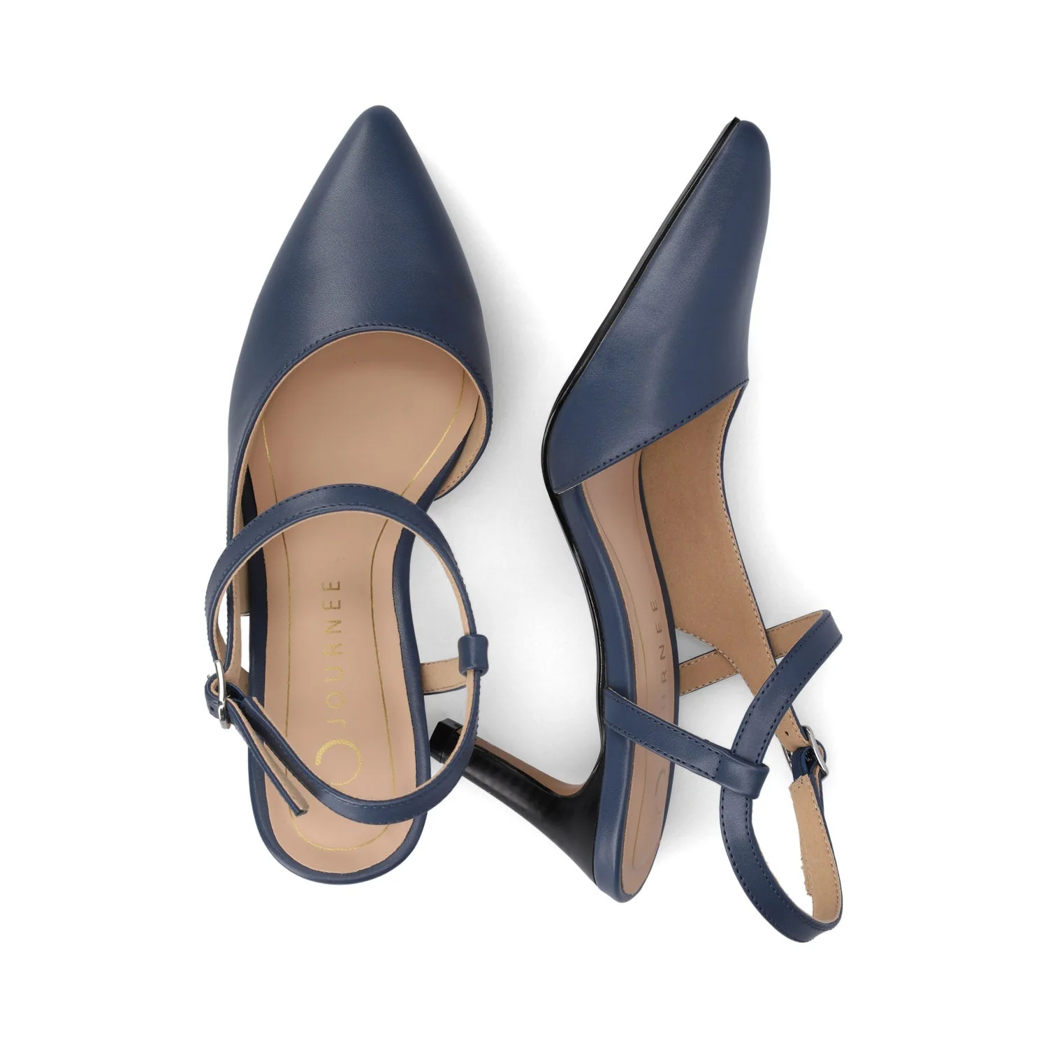 SCIPIO CROSSOVER ANKLE STRAP PUMPS - Navy Nubuck - Image 3