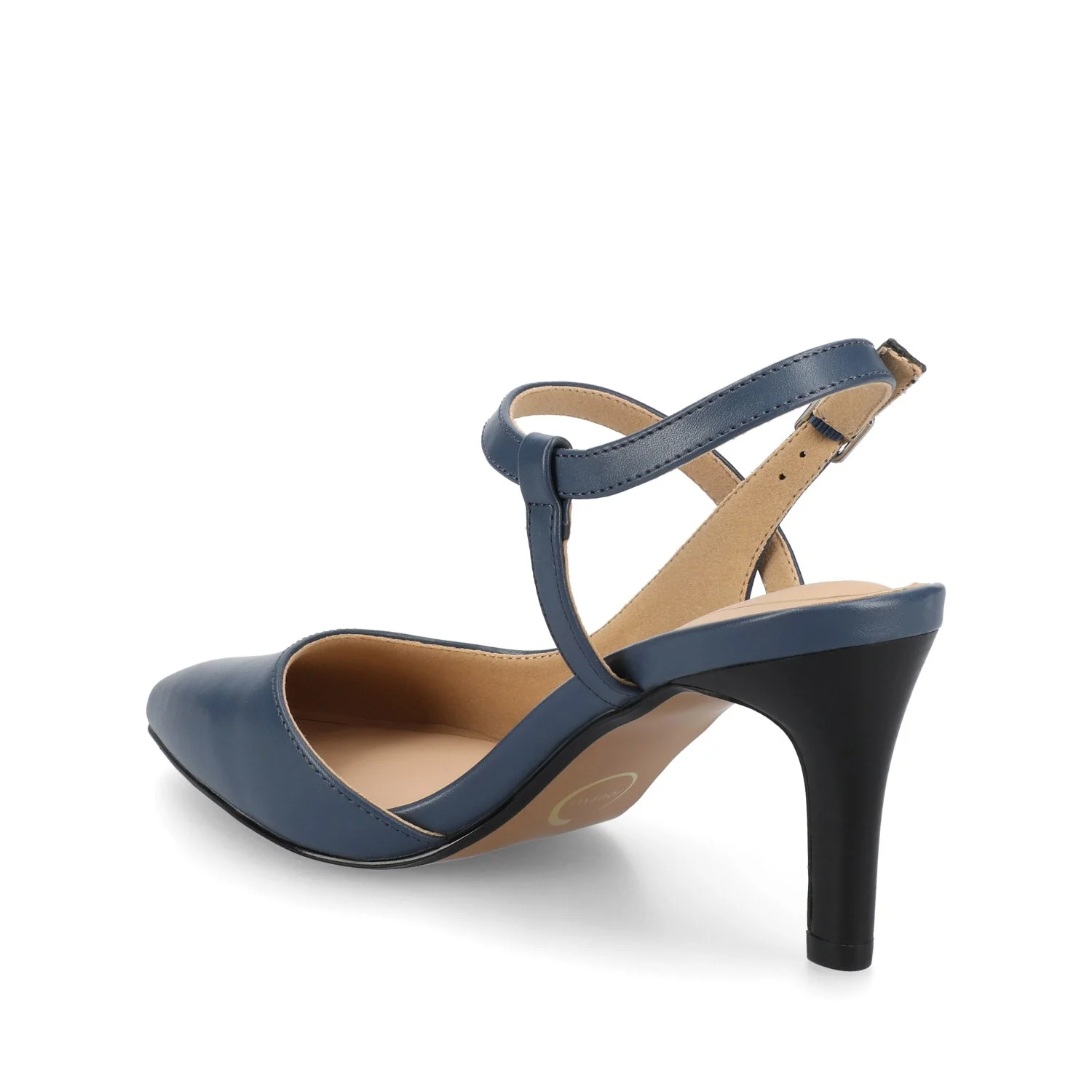 SCIPIO CROSSOVER ANKLE STRAP PUMPS - Navy Nubuck - Image 4