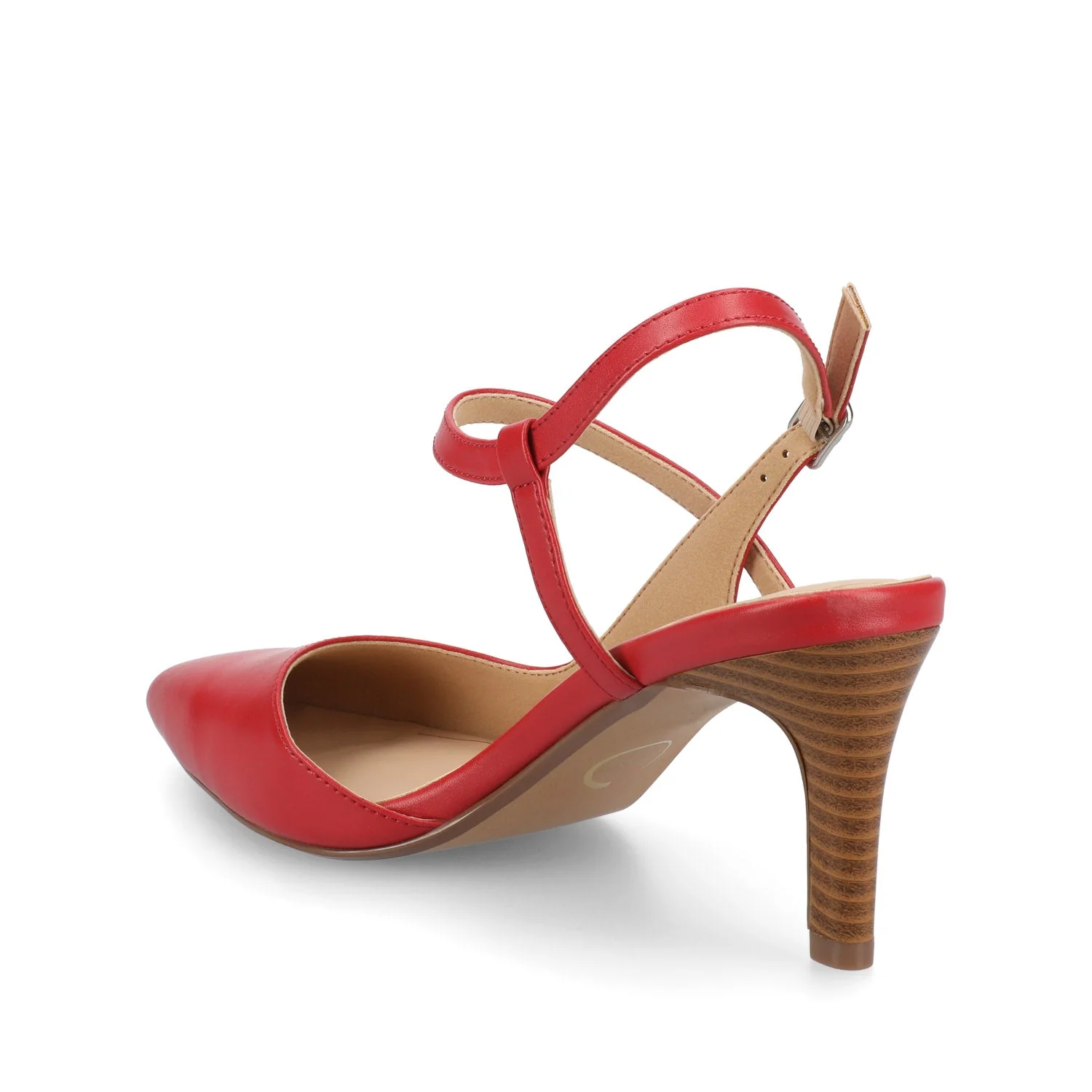 SCIPIO CROSSOVER ANKLE STRAP PUMPS - Red - Image 4