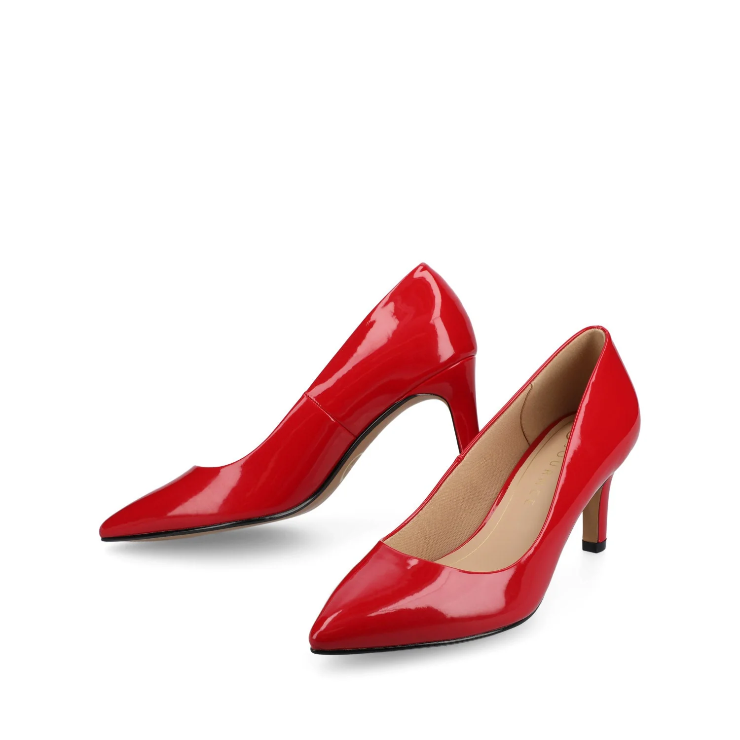 SCYLEE PATENT STILETTO HEELS IN WIDE - Red Patent - Image 2