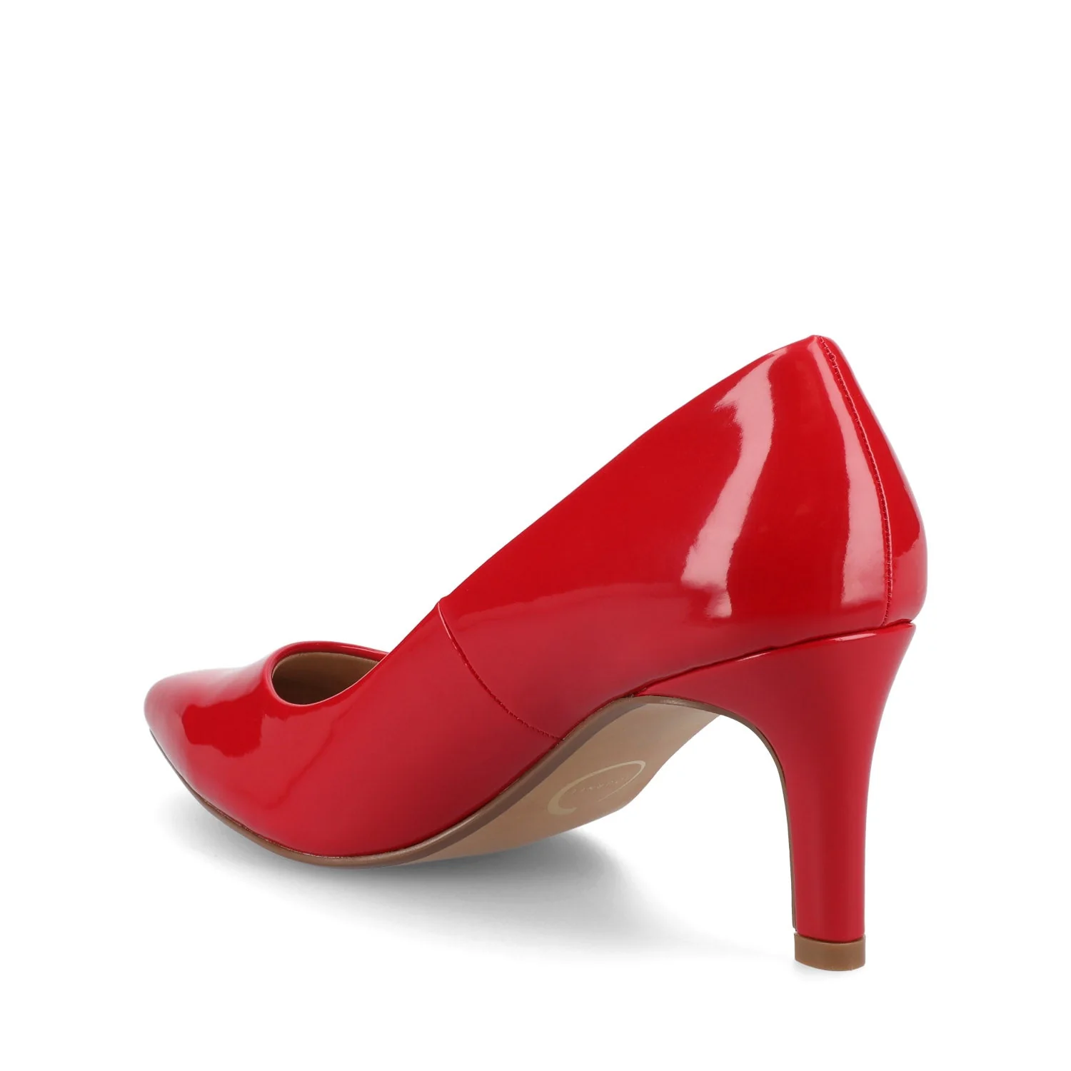 SCYLEE PATENT STILETTO HEELS IN WIDE - Red Patent - Image 4