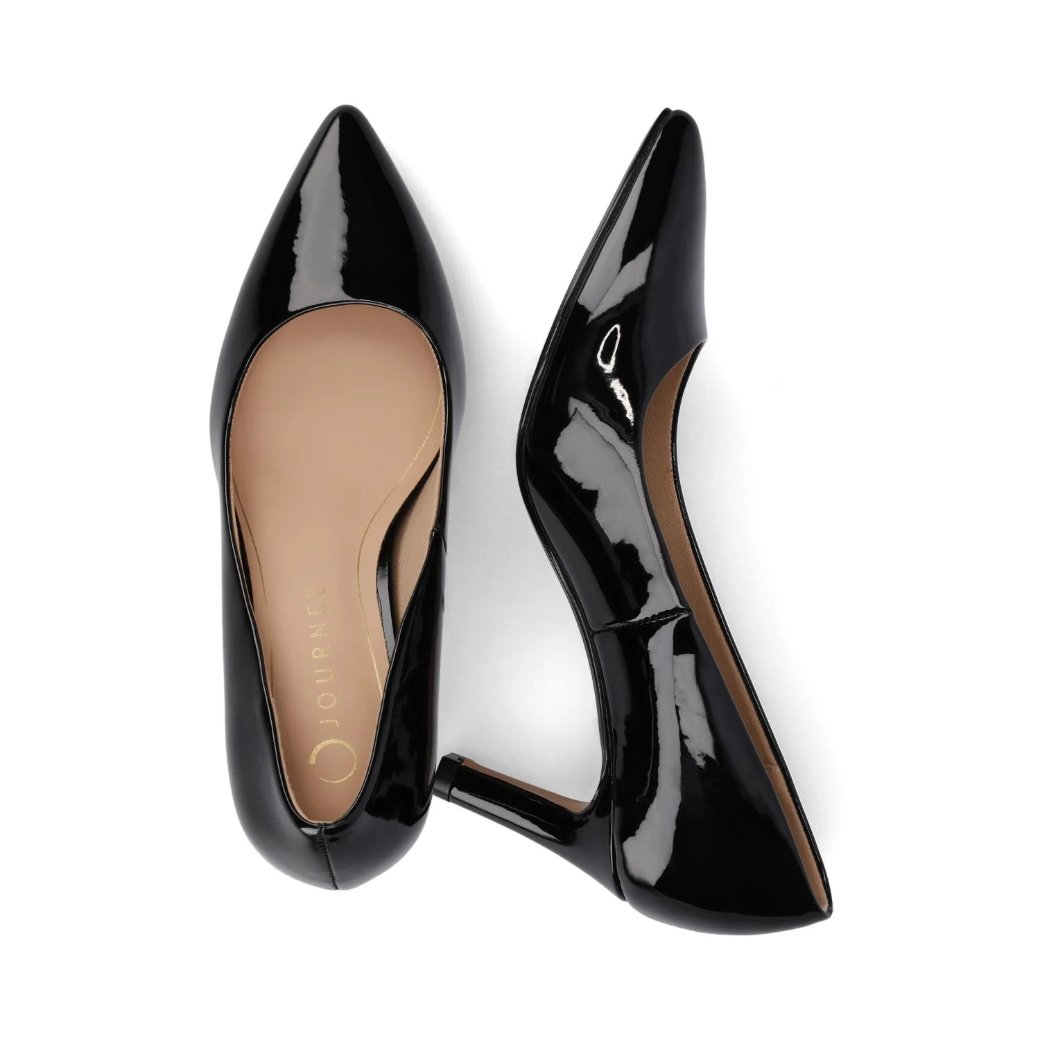 SCYLEE STILETTO PUMP HEELS IN PATENT - Black Patent - Image 3