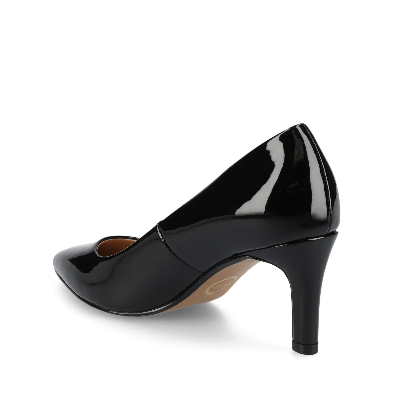 SCYLEE STILETTO PUMP HEELS IN PATENT - Black Patent - Image 4