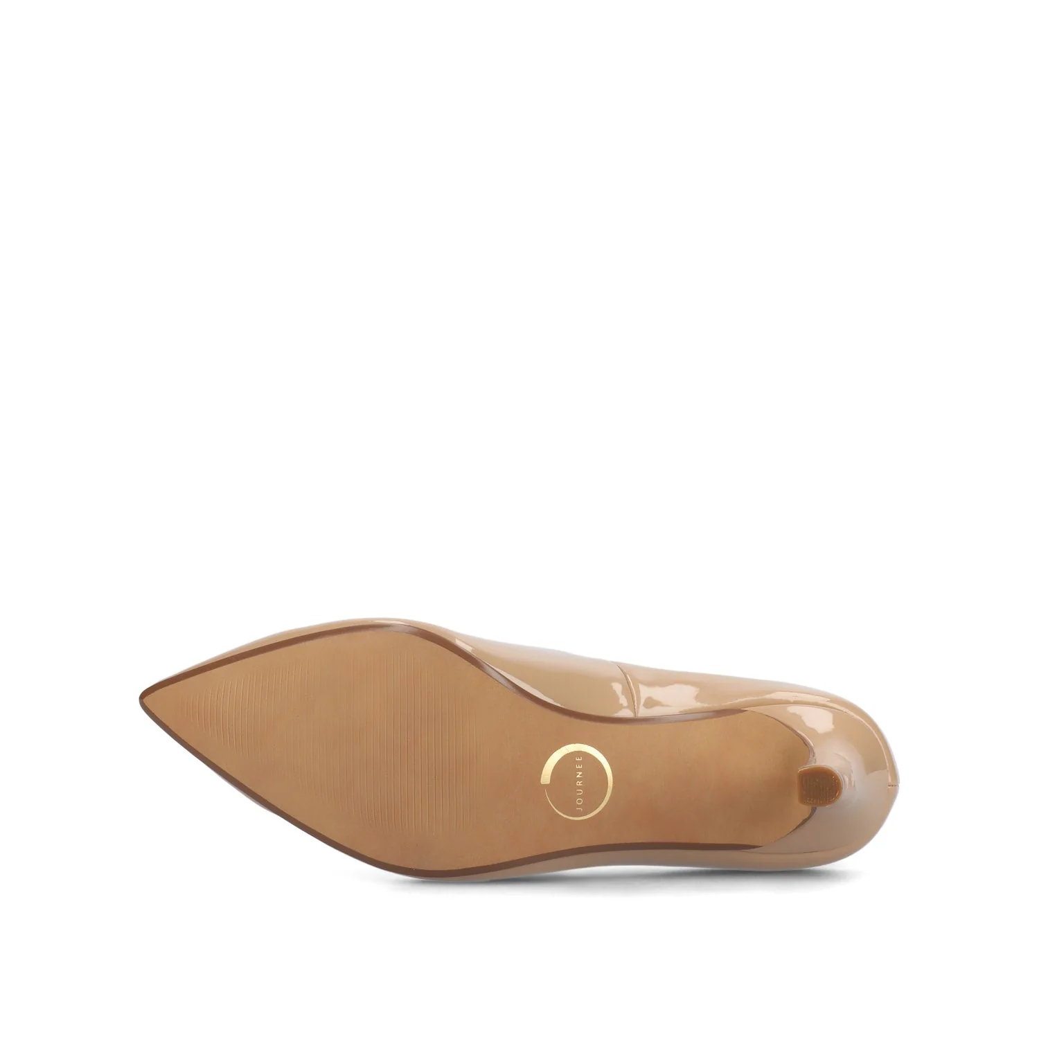SCYLEE STILETTO PUMP HEELS IN PATENT - Nude Patent - Image 5