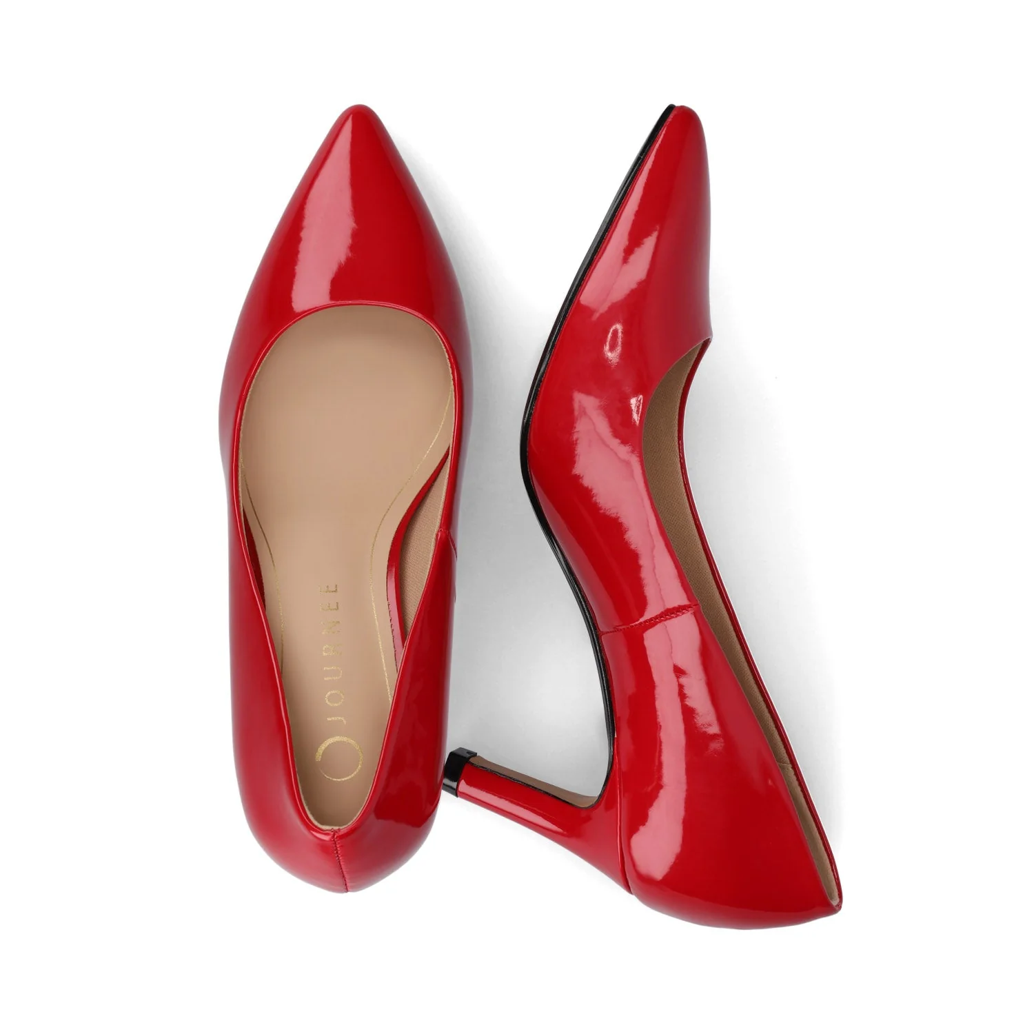 SCYLEE STILETTO PUMP HEELS IN PATENT - Red Patent - Image 4