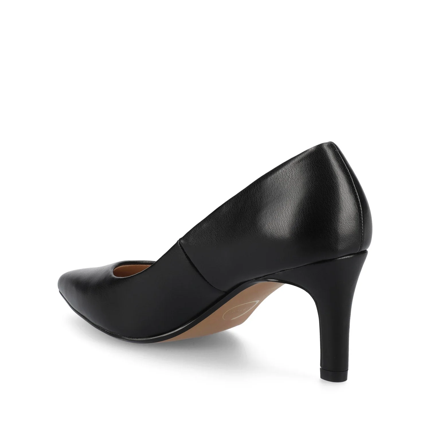 SCYLEE LEATHER STILETTO HEELS IN WIDE - Black PU - Image 4