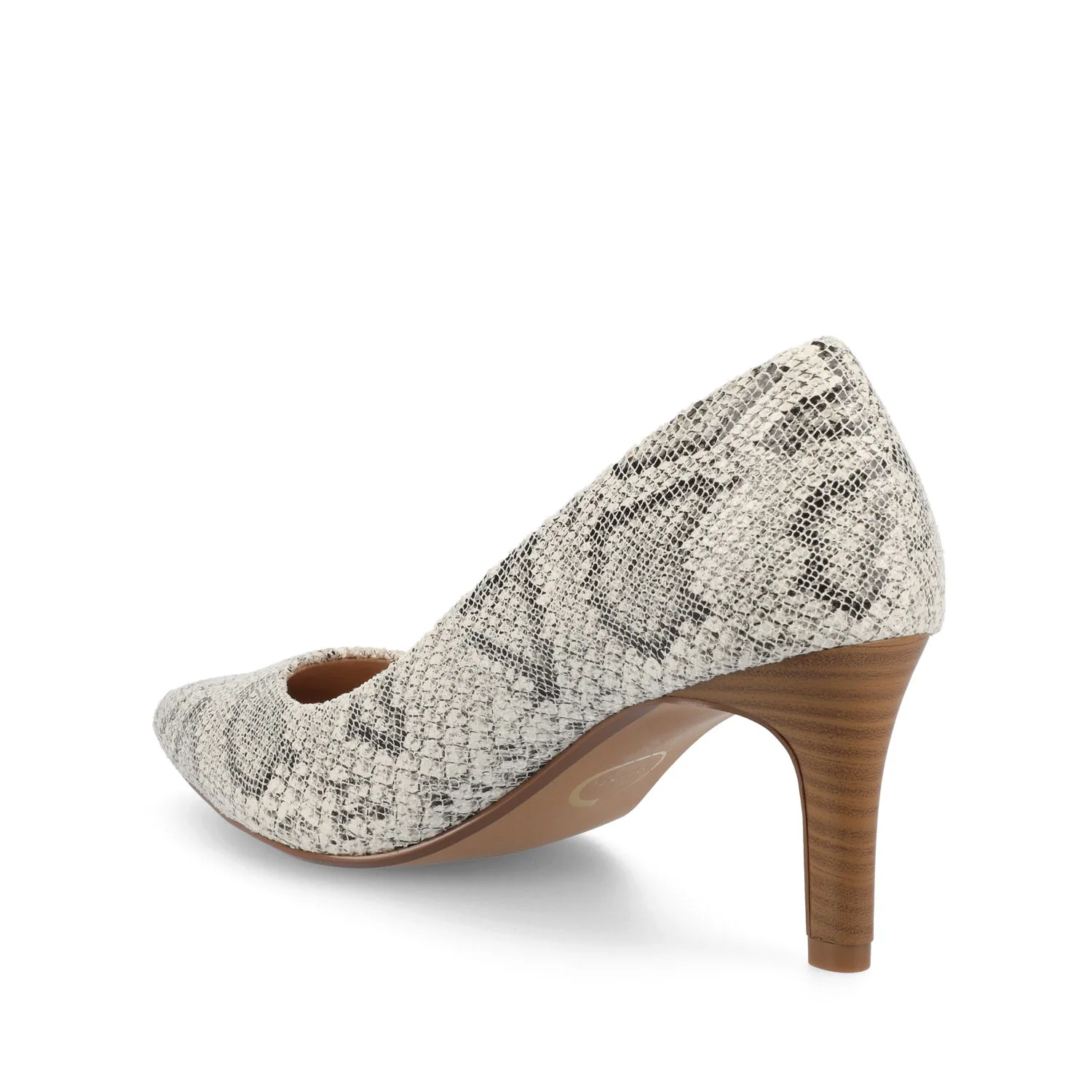 SCYLEE STILETTO PUMP HEELS IN VEGAN LEATHER - Snake - Image 5