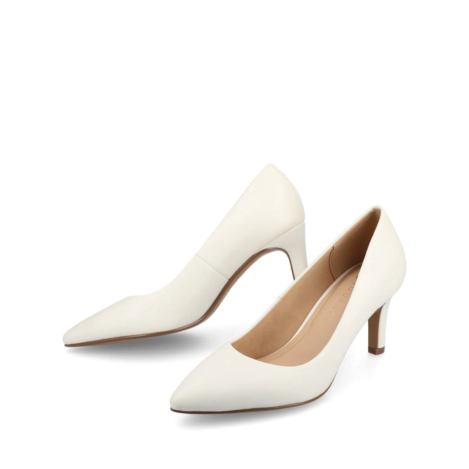 SCYLEE STILETTO PUMP HEELS IN VEGAN LEATHER - White PU - Image 2