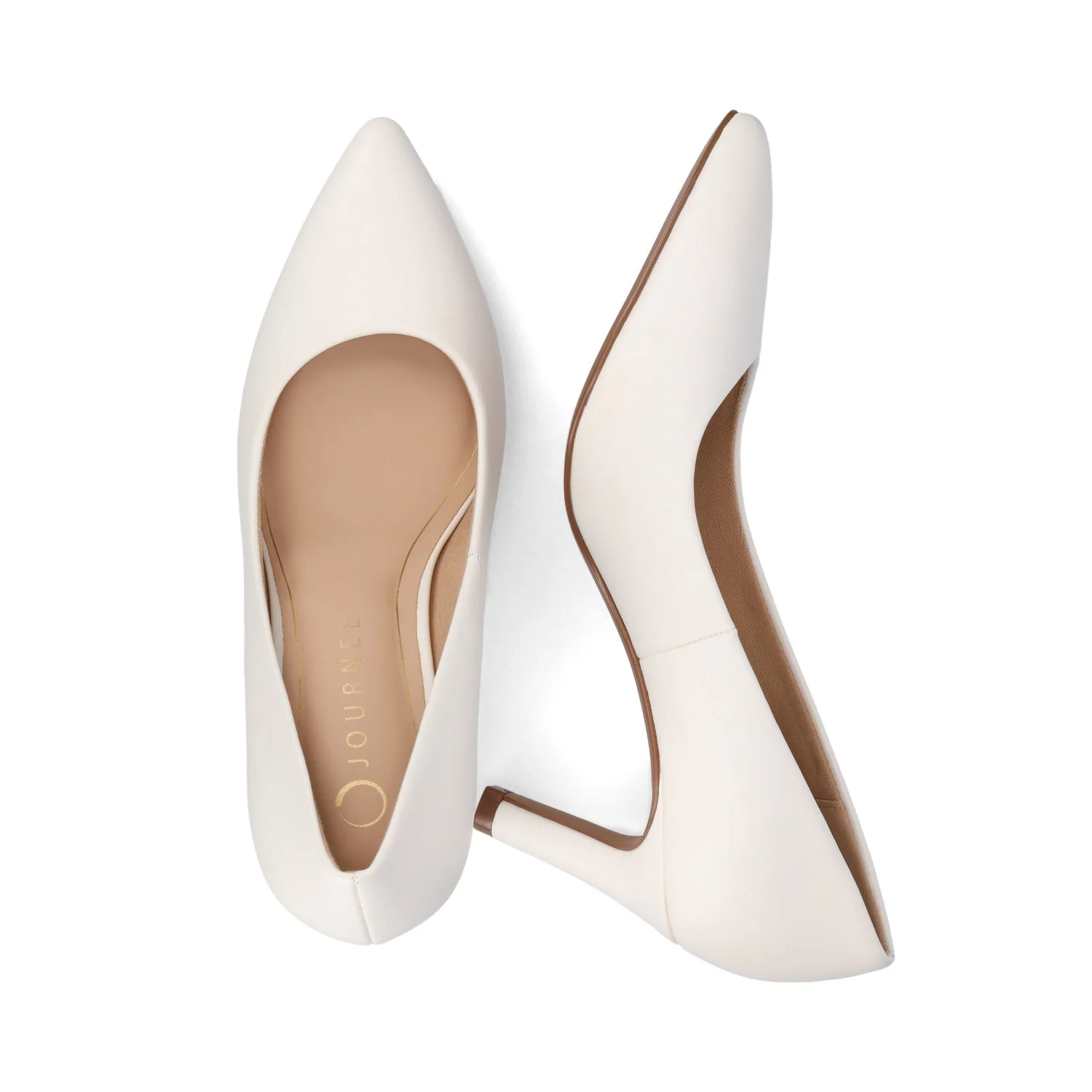 SCYLEE STILETTO PUMP HEELS IN VEGAN LEATHER - White PU - Image 3