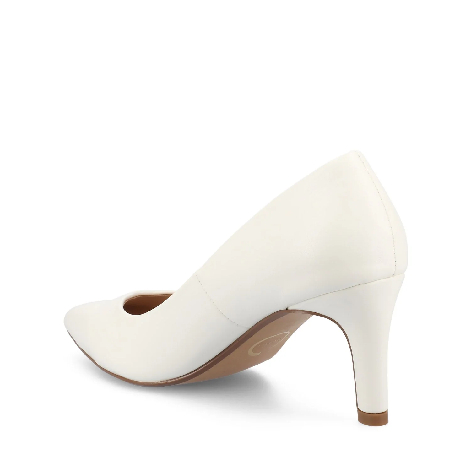 SCYLEE STILETTO PUMP HEELS IN VEGAN LEATHER - White PU - Image 4