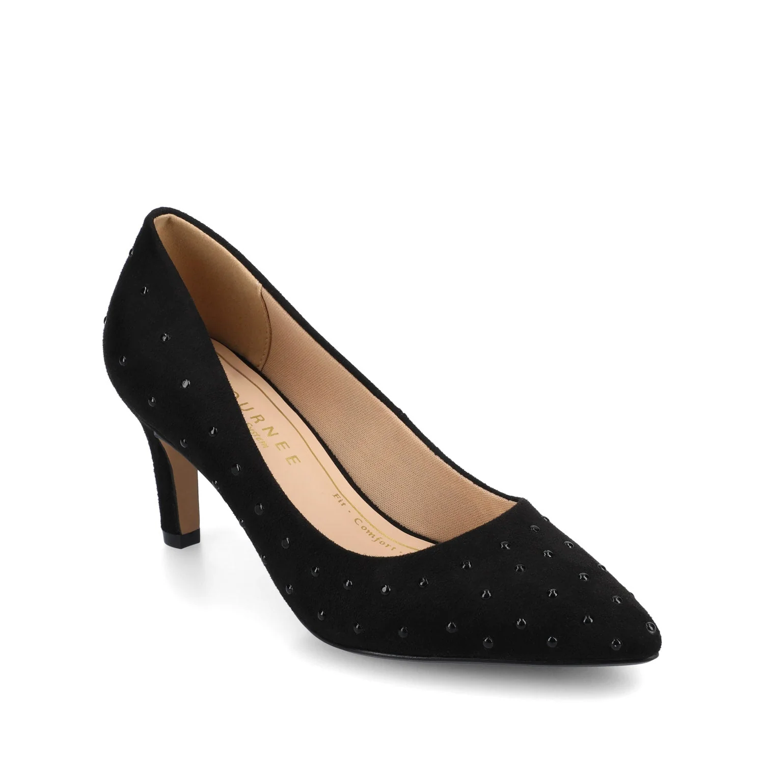 SCYLEE STILETTO PUMP HEELS - Black Stud - Image 2