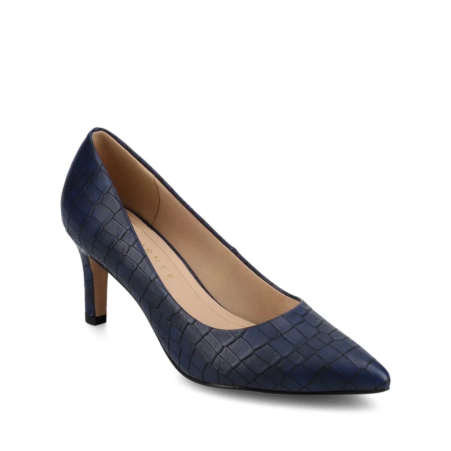 SCYLEE STILETTO PUMP HEELS - Blue Croco - Image 2