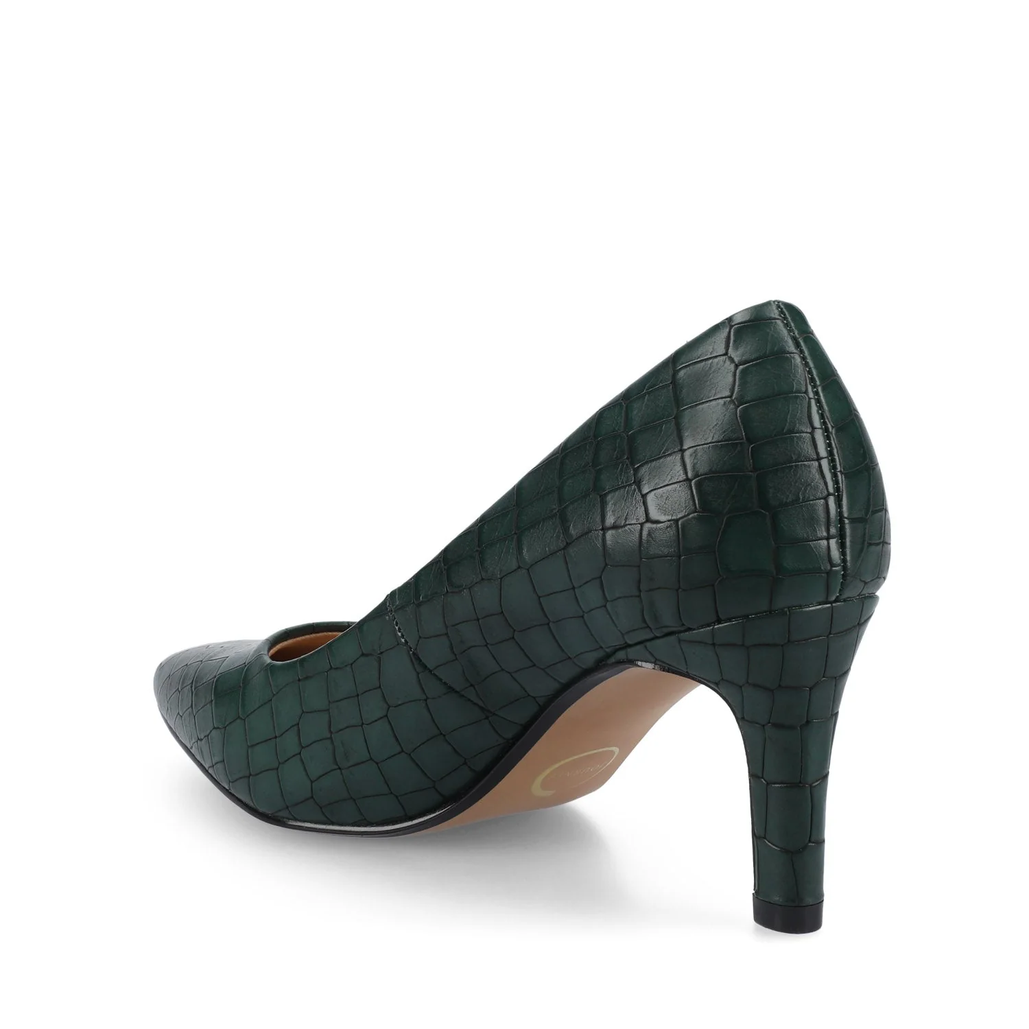 SCYLEE STILETTO PUMP HEELS - Green Croco - Image 3