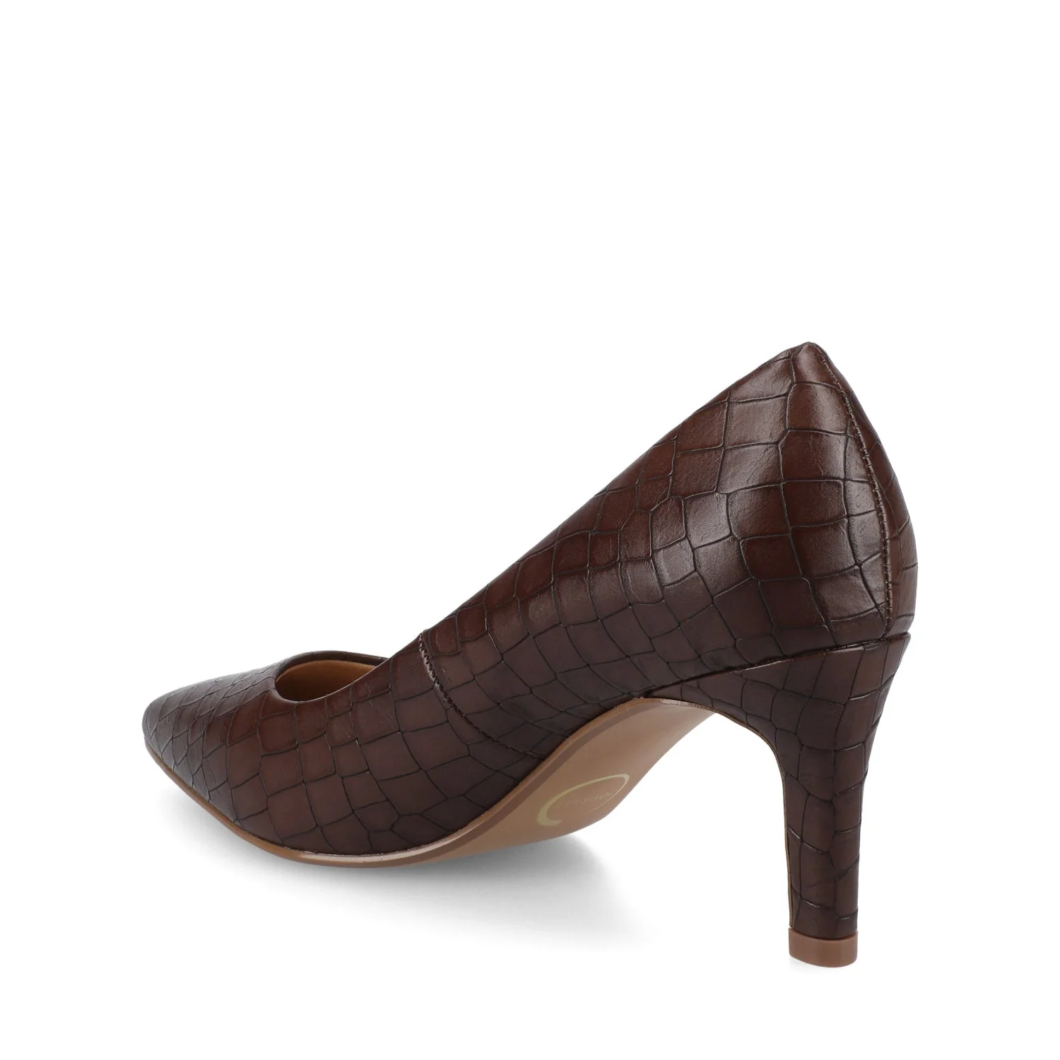 SCYLEE STILETTO PUMP HEELS IN WIDE - Brown - Image 3