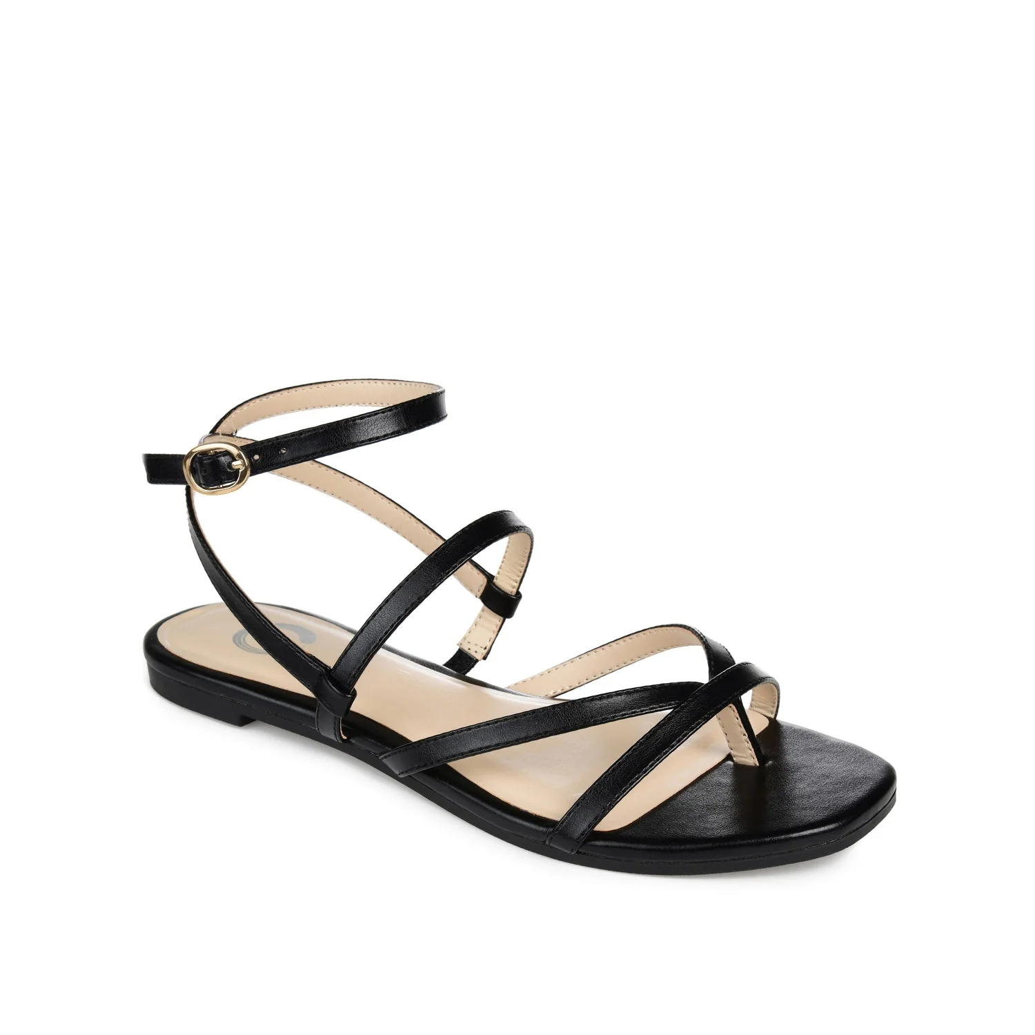 SERISSA CRISSCROSS SANDAL IN VEGAN LEATHER - Black - Image 2