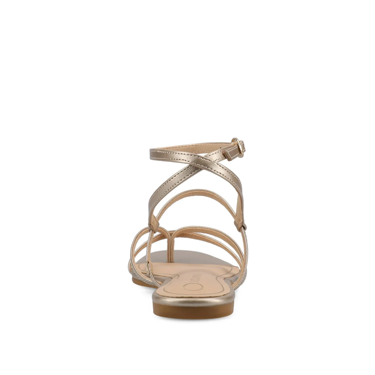 SERISSA CRISSCROSS SANDAL IN VEGAN LEATHER - Champagne - Image 7