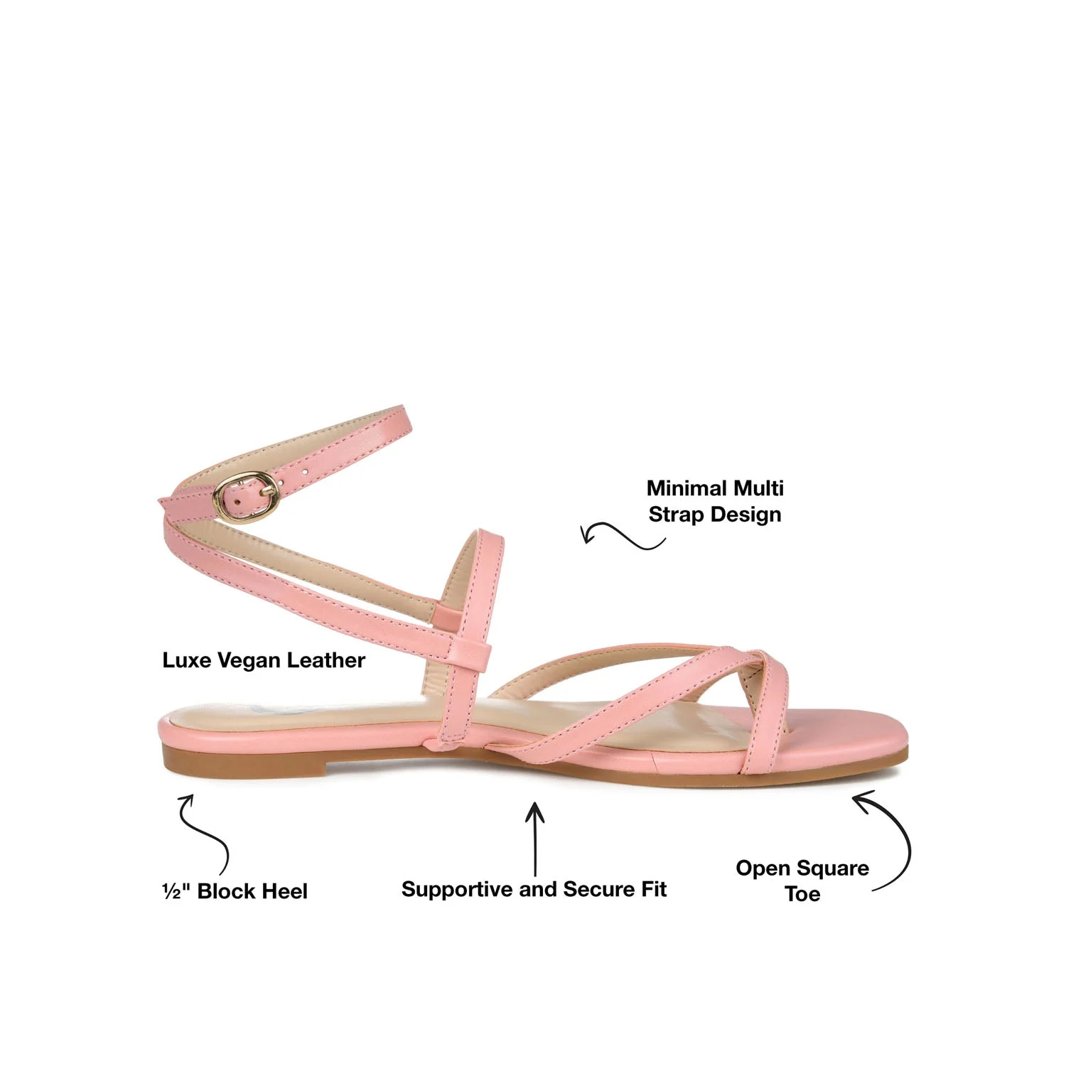 SERISSA CRISSCROSS SANDAL IN VEGAN LEATHER - Pink - Image 9
