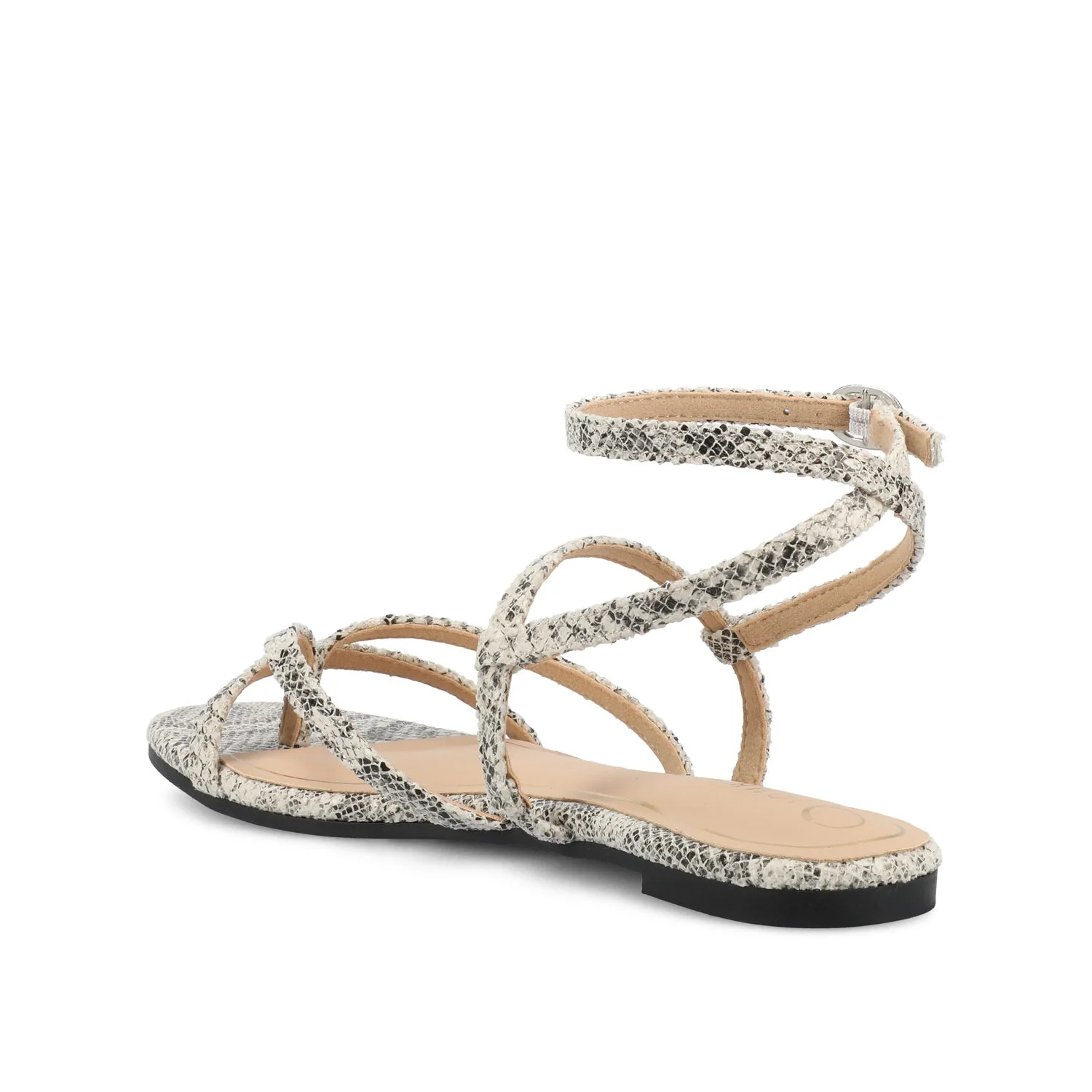 SERISSA CRISSCROSS SANDAL IN VEGAN LEATHER - Snake - Image 4