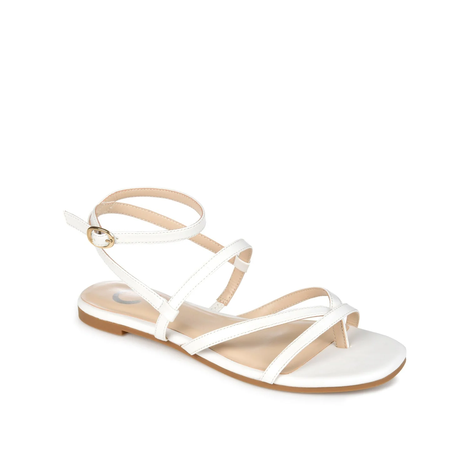 SERISSA CRISSCROSS SANDAL IN VEGAN LEATHER - White - Image 2