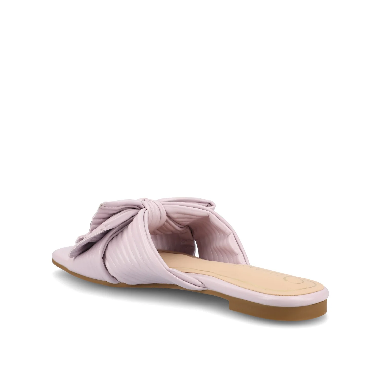 SERLINA PLEATED SLIDE SANDALS IN FOIL - Lilac - Image 4