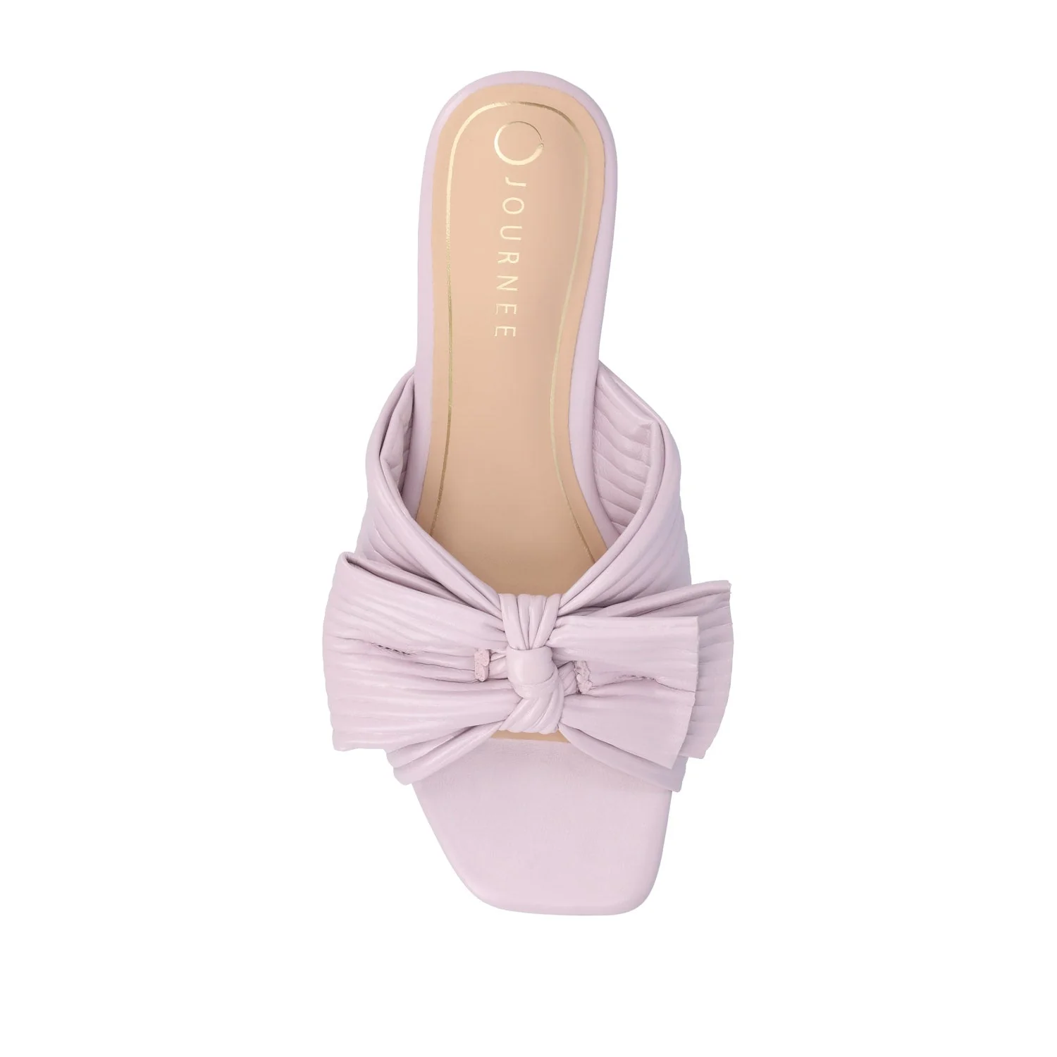 SERLINA PLEATED SLIDE SANDALS IN FOIL - Lilac - Image 6