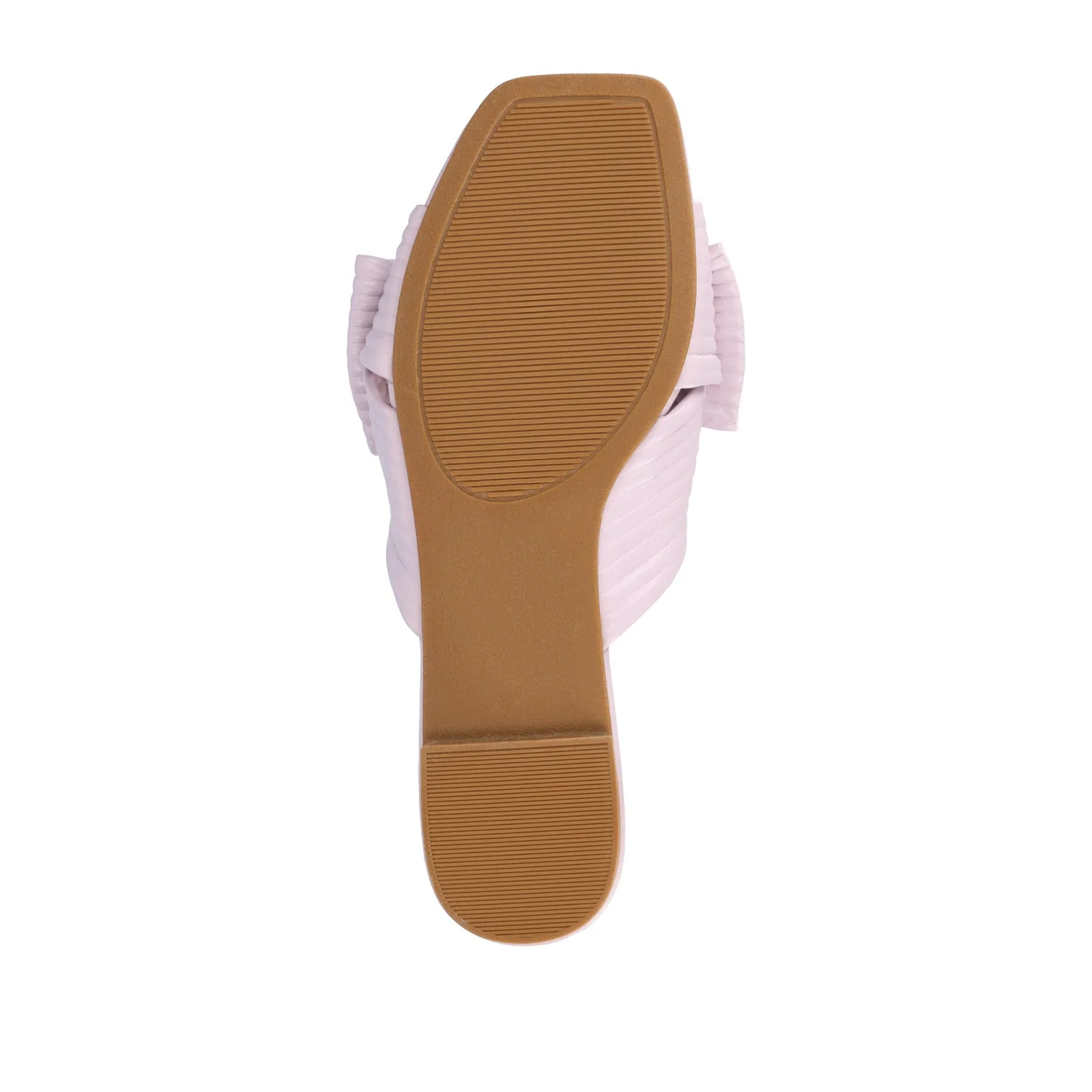 SERLINA PLEATED SLIDE SANDALS IN FOIL - Lilac - Image 8