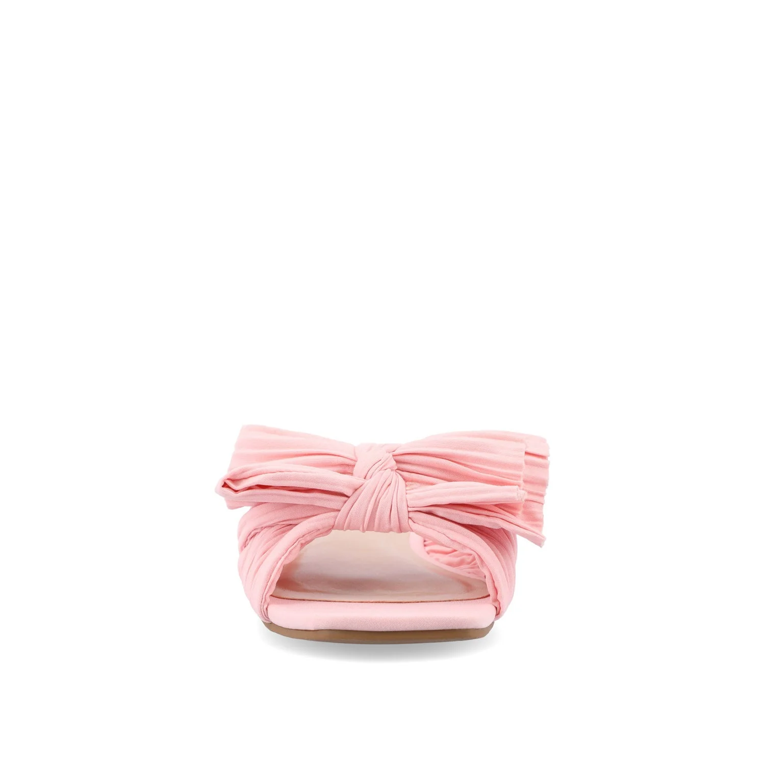 SERLINA PLEATED SLIDE SANDALS IN FOIL - Pink - Image 5