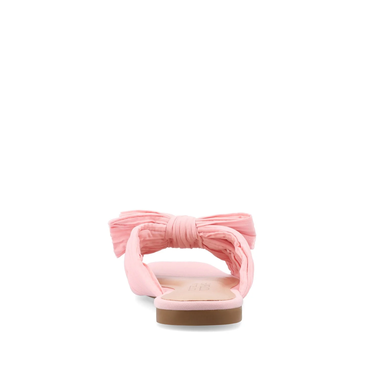 SERLINA PLEATED SLIDE SANDALS IN FOIL - Pink - Image 7