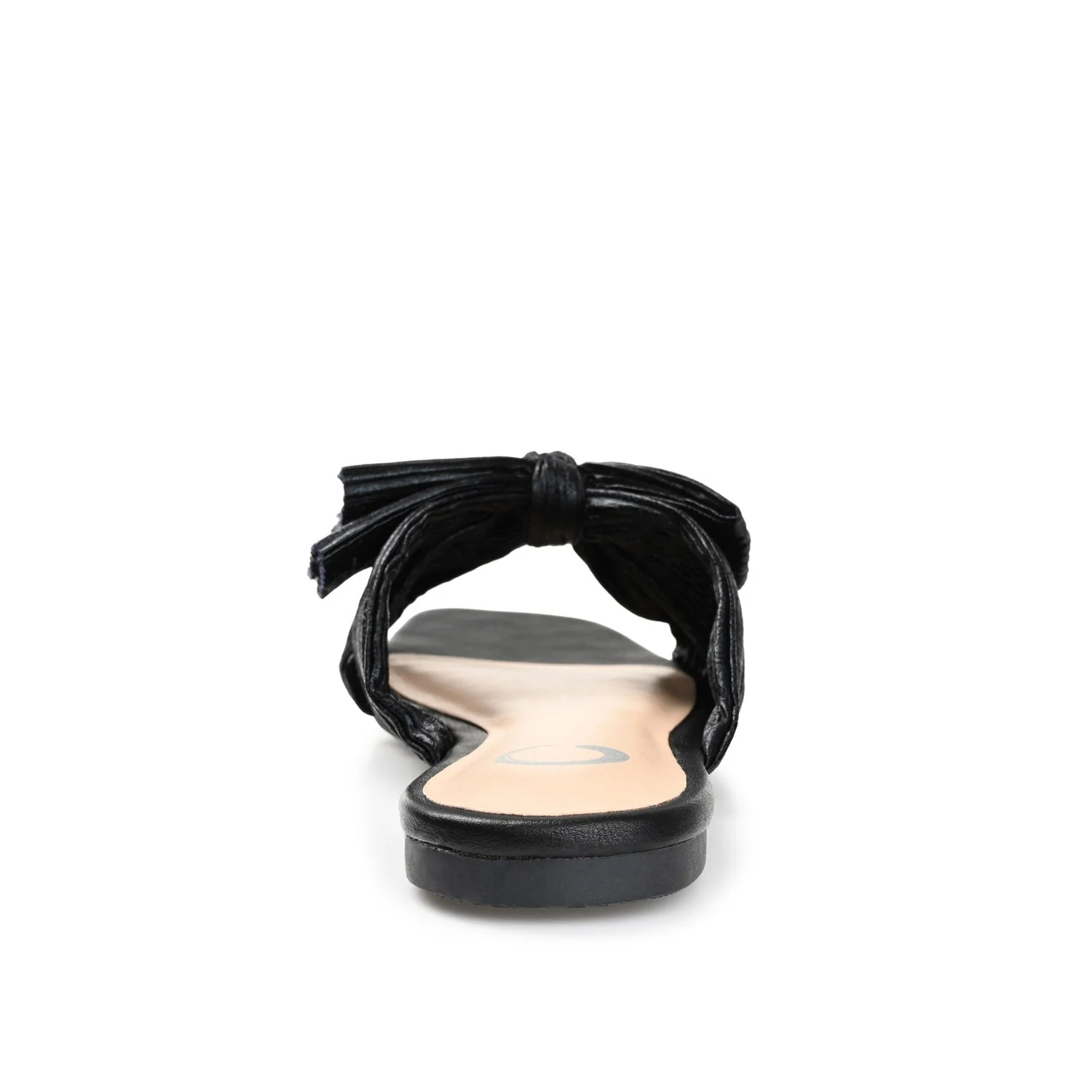 SERLINA PLEATED SLIDE SANDALS IN WIDE - Black - Image 7