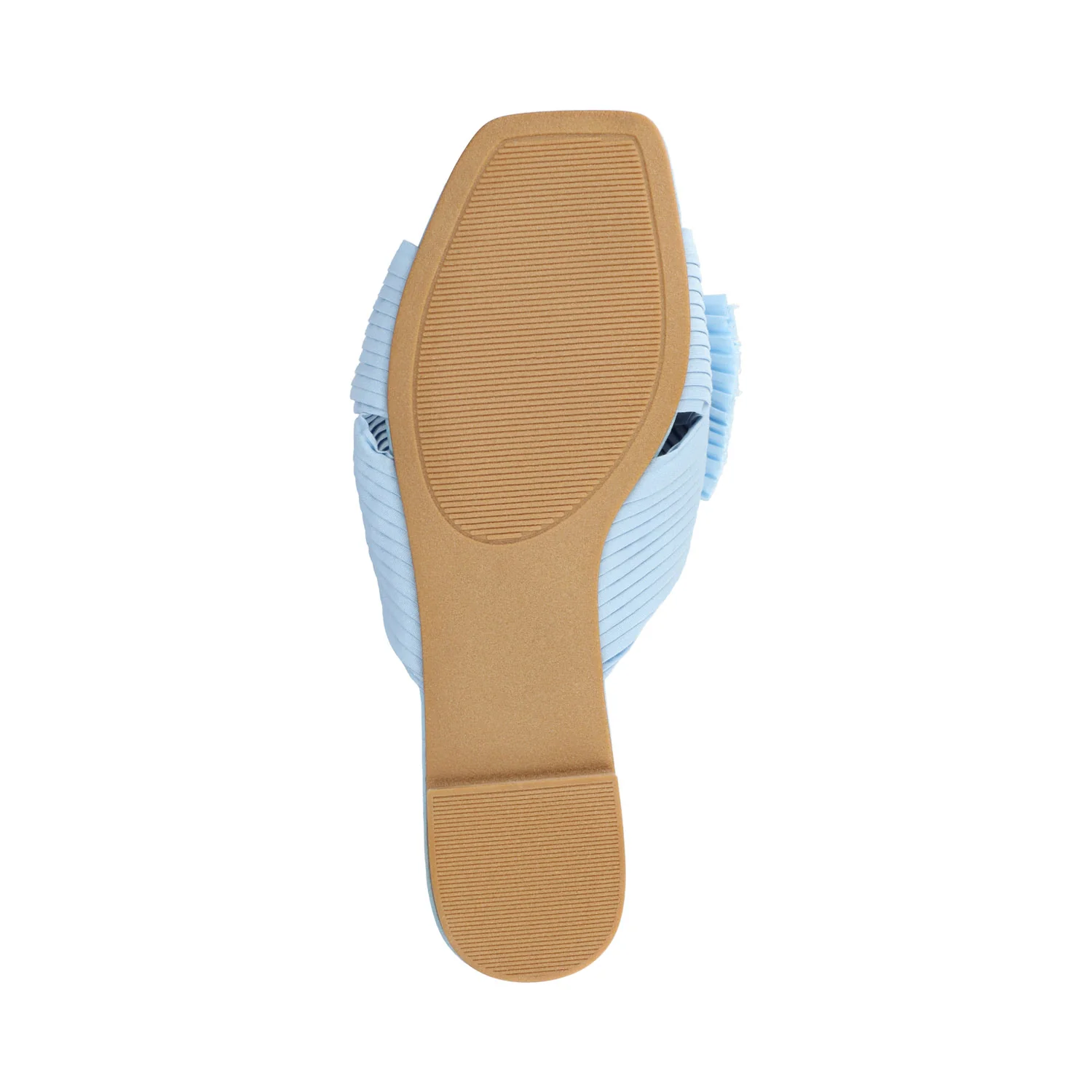 SERLINA PLEATED SLIDE SANDALS IN WIDE - Light Blue - Image 5