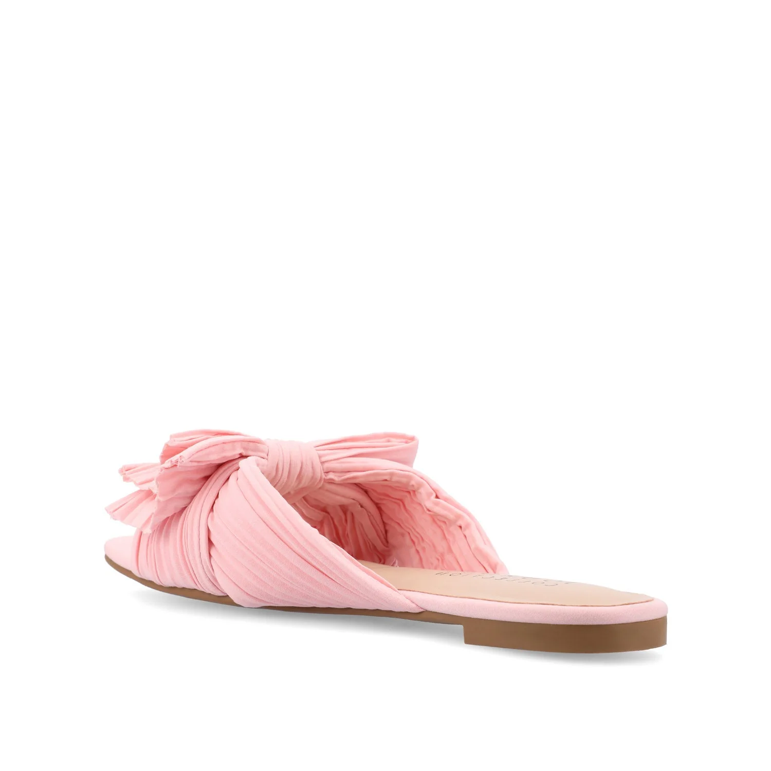 SERLINA PLEATED SLIDE SANDALS IN WIDE - Pink - Image 4