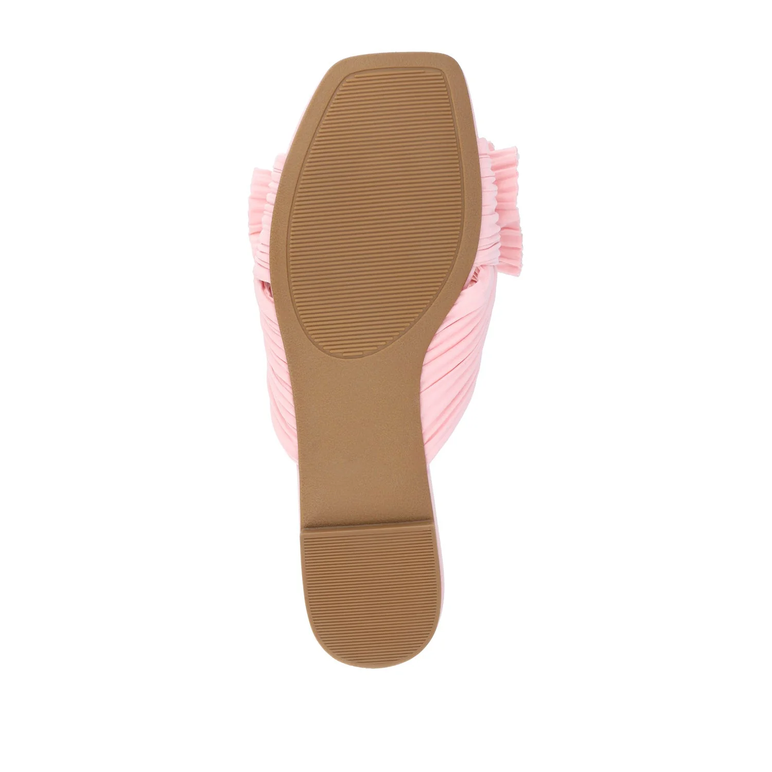 SERLINA PLEATED SLIDE SANDALS IN WIDE - Pink - Image 8