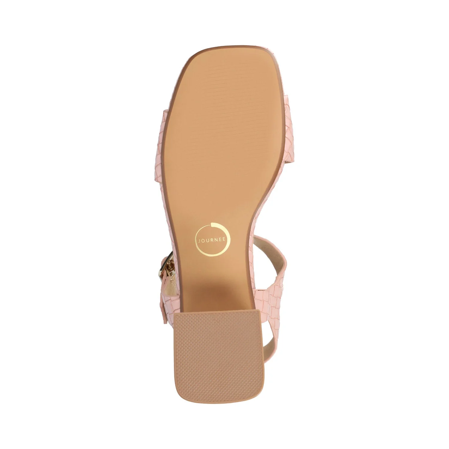 SHAINA OPEN TOE HEELS - Pink Woven - Image 5