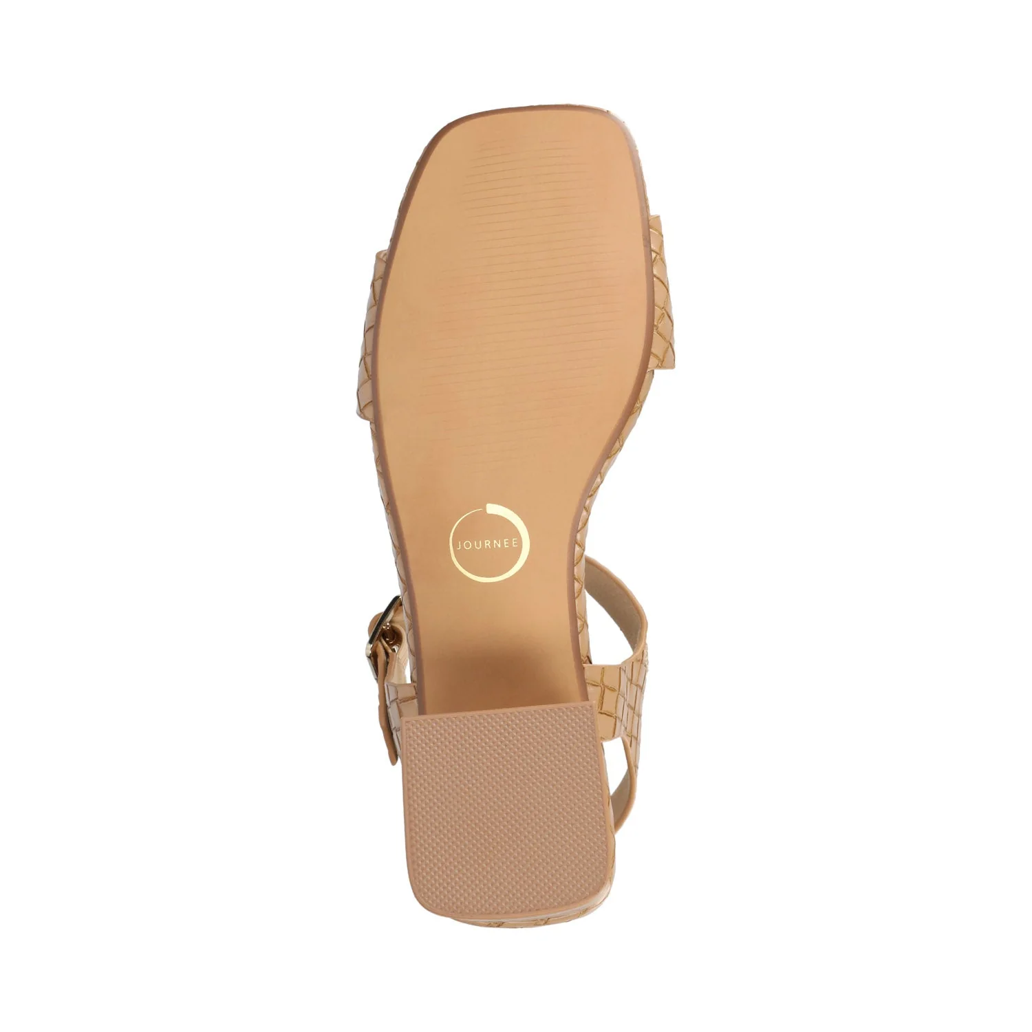 SHAINA OPEN TOE HEELS - Tan Woven - Image 5