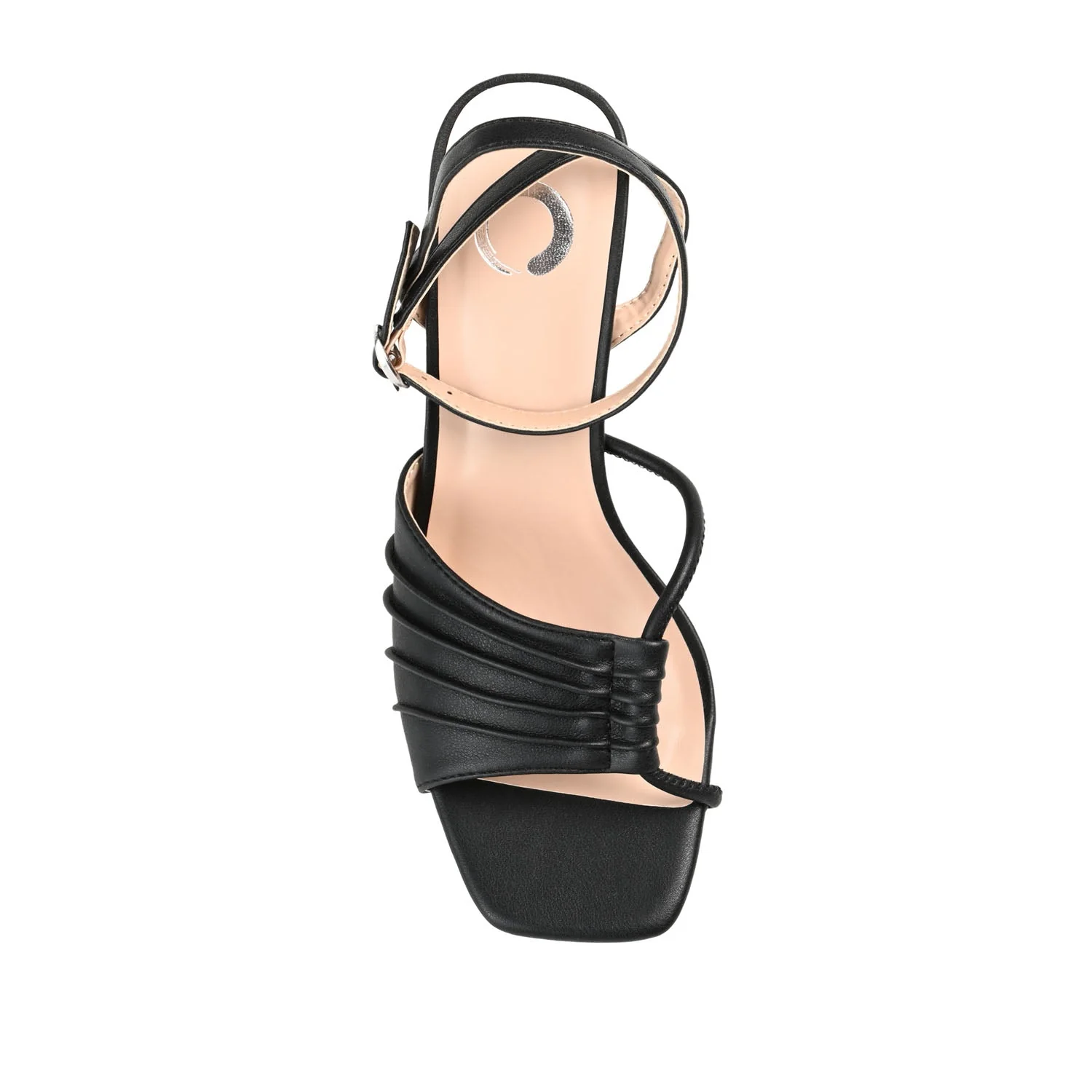 SHILLO STRAPPY BLOCK HEELS IN VEGAN LEATHER - Black - Image 6