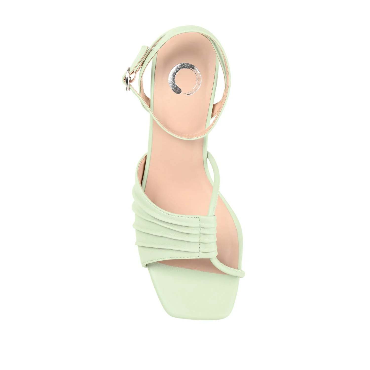 SHILLO STRAPPY BLOCK HEELS IN VEGAN LEATHER - Green - Image 6