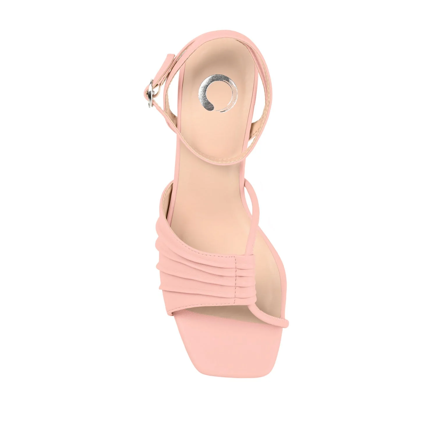 SHILLO STRAPPY BLOCK HEELS IN VEGAN LEATHER - Rose - Image 7