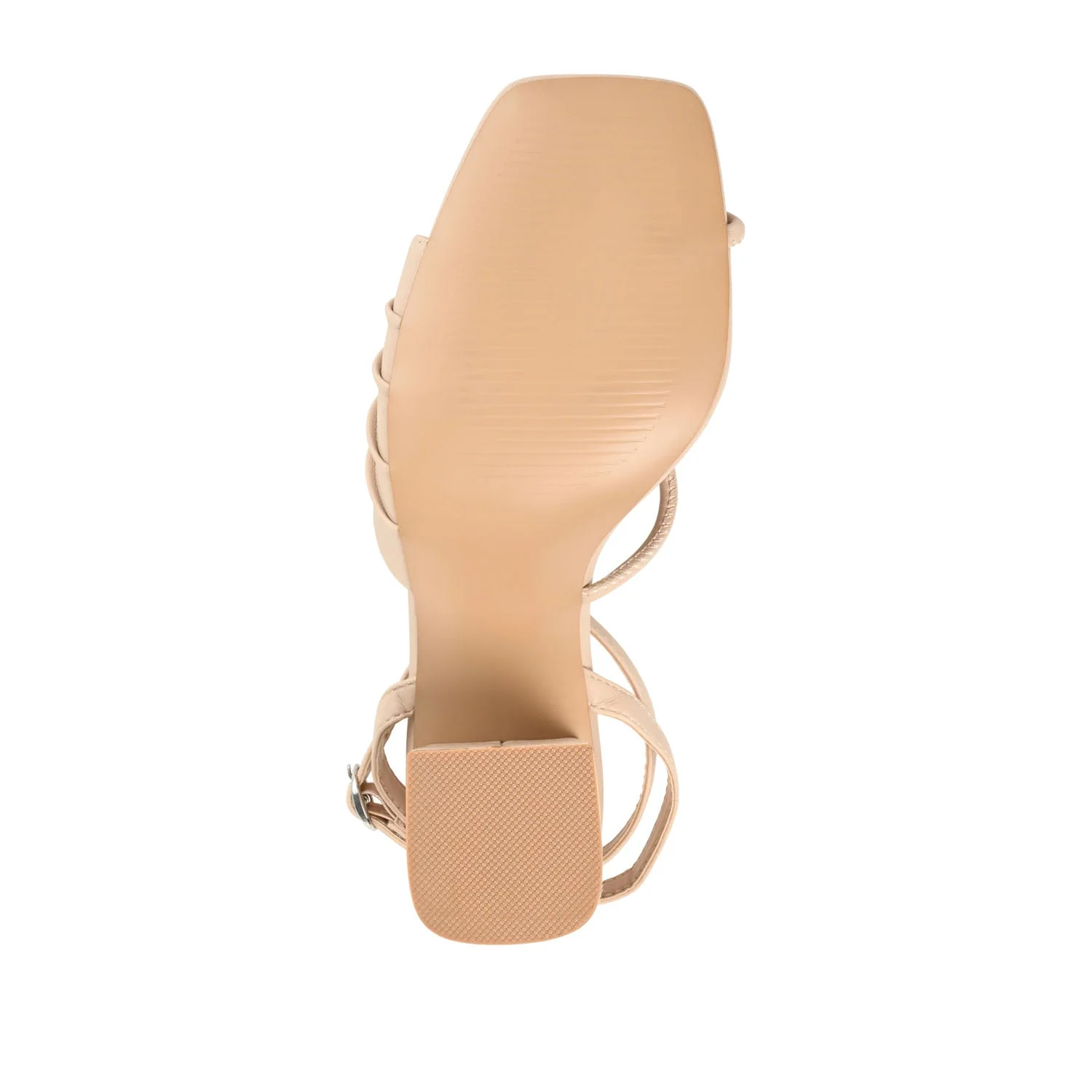 SHILLO STRAPPY BLOCK HEELS IN VEGAN LEATHER - Taupe - Image 8