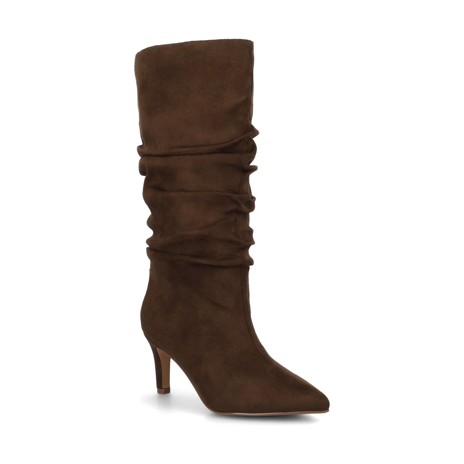 SONNET SLOUCHY BOOTS IN WIDE CALF - Chocolate - Image 2