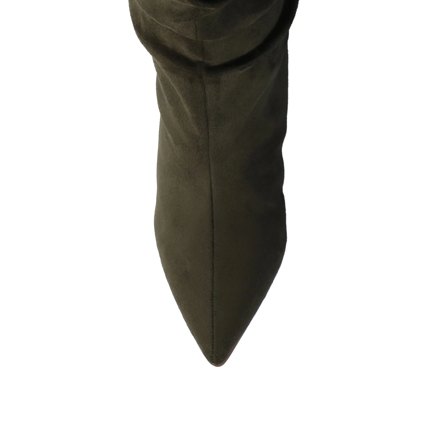 SONNET SLOUCHY BOOTS IN WIDE CALF - Olive - Image 4
